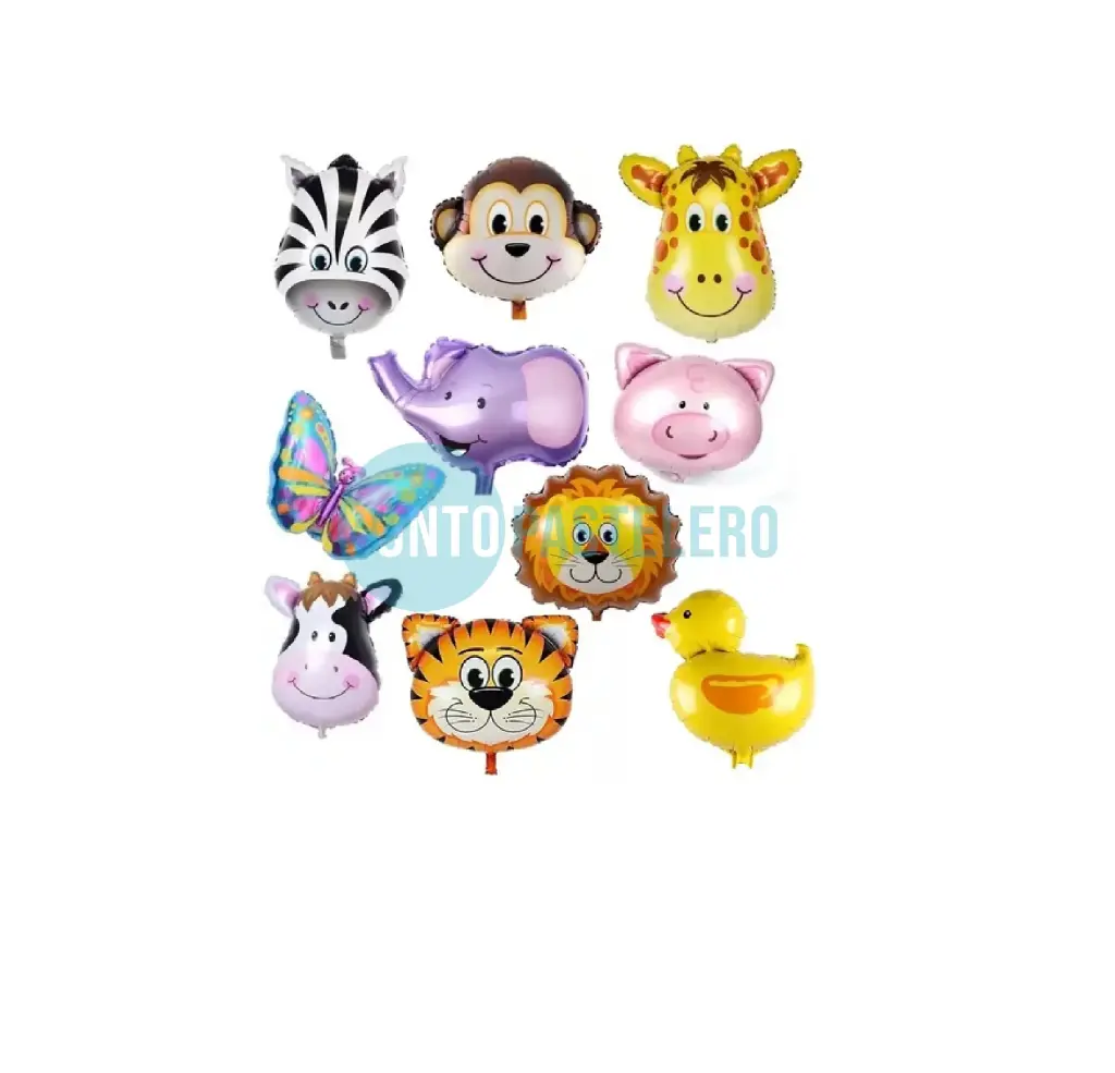 GLOBO JB METALIZADO ANIMALES SURTIDOS 36 CM (CARACOL - PATO - MARIPOSA - ELEFANTE - MONITO - OVEJA)