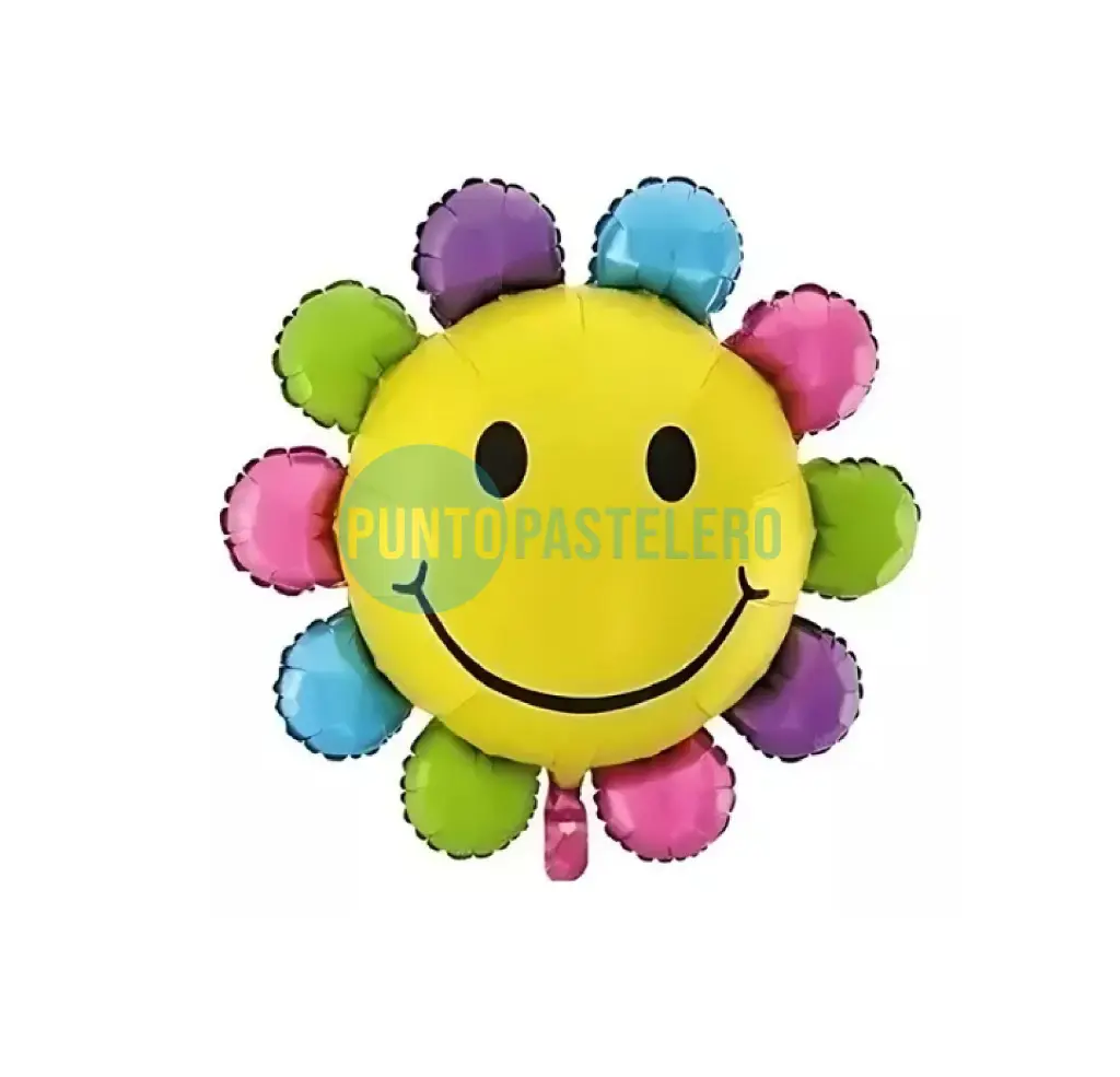 GLOBO JB METALIZADO FLOR CARITA (35 CM) [7-1]