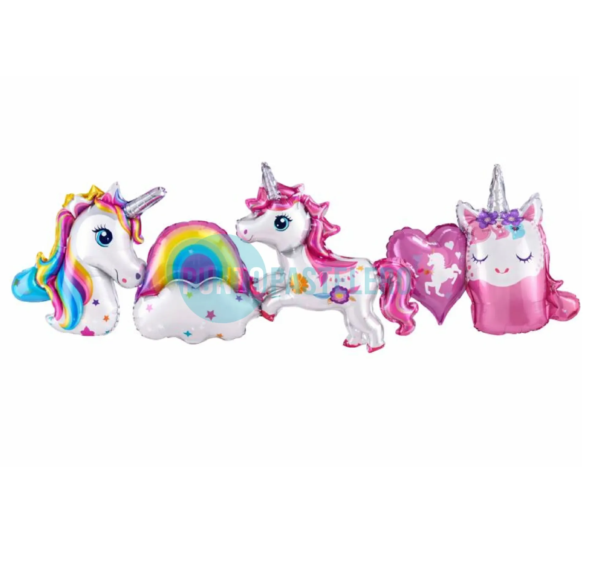GLOBO JB METALIZADO GUIRNALDA UNICORNIO (103 X 33 CM) [12-1]