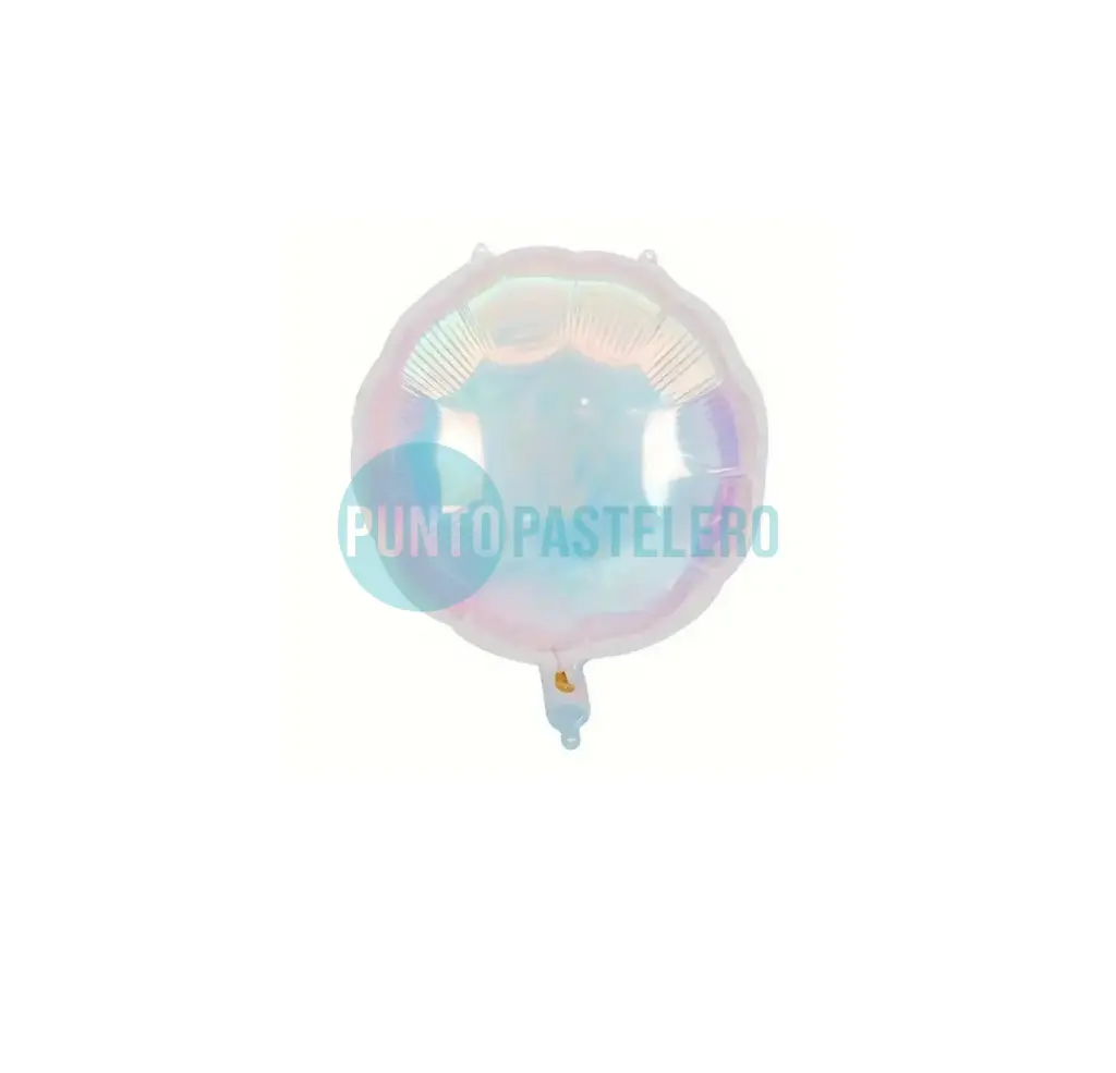 GLOBO METALIZADO CIRCULO IRIDISCENTE 18" (X U.)