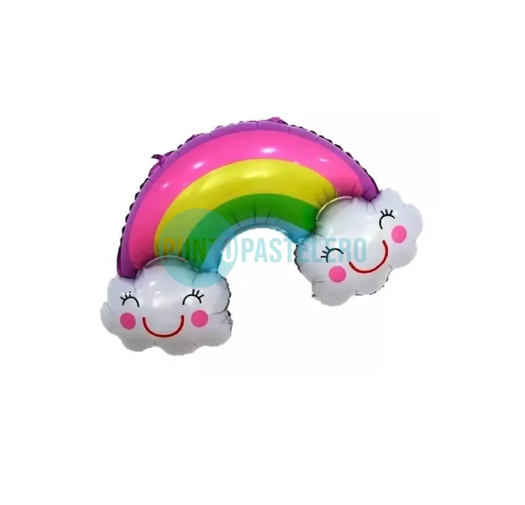 GLOBO METALIZADO SILUETA NUBE ARCOIRIS [15-5]
