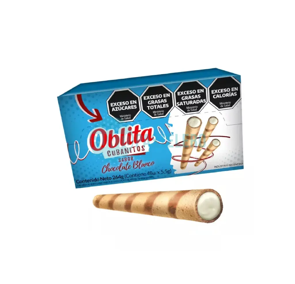 CUBANITO CHOCOLATE BLANCO OBLITA (CAJA X 48 U.)