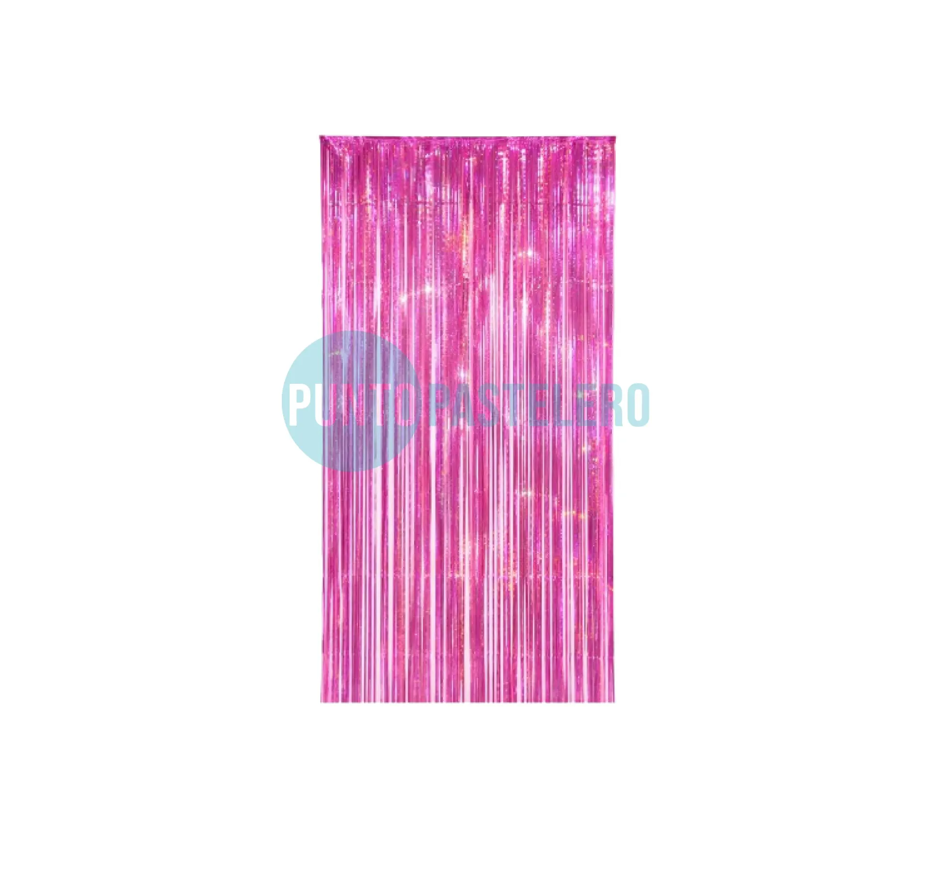 CORTINA METALIZADA LASER ROSA FOIL FRINGE (1X2 MT.)