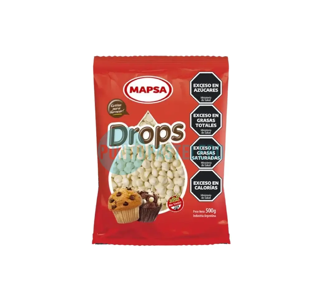 [7798100464039] DROPS MAPSA MINI CHIPS BLANCO (X 500 GR.) (SIN TACC)