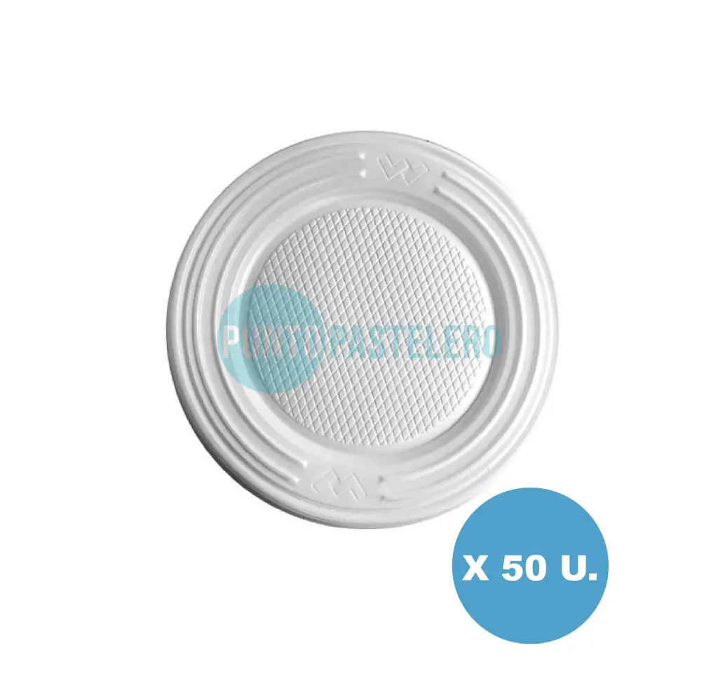 PLATO DESCARTABLE BLANCO WORK LIV 22 CM (X 50 U.)