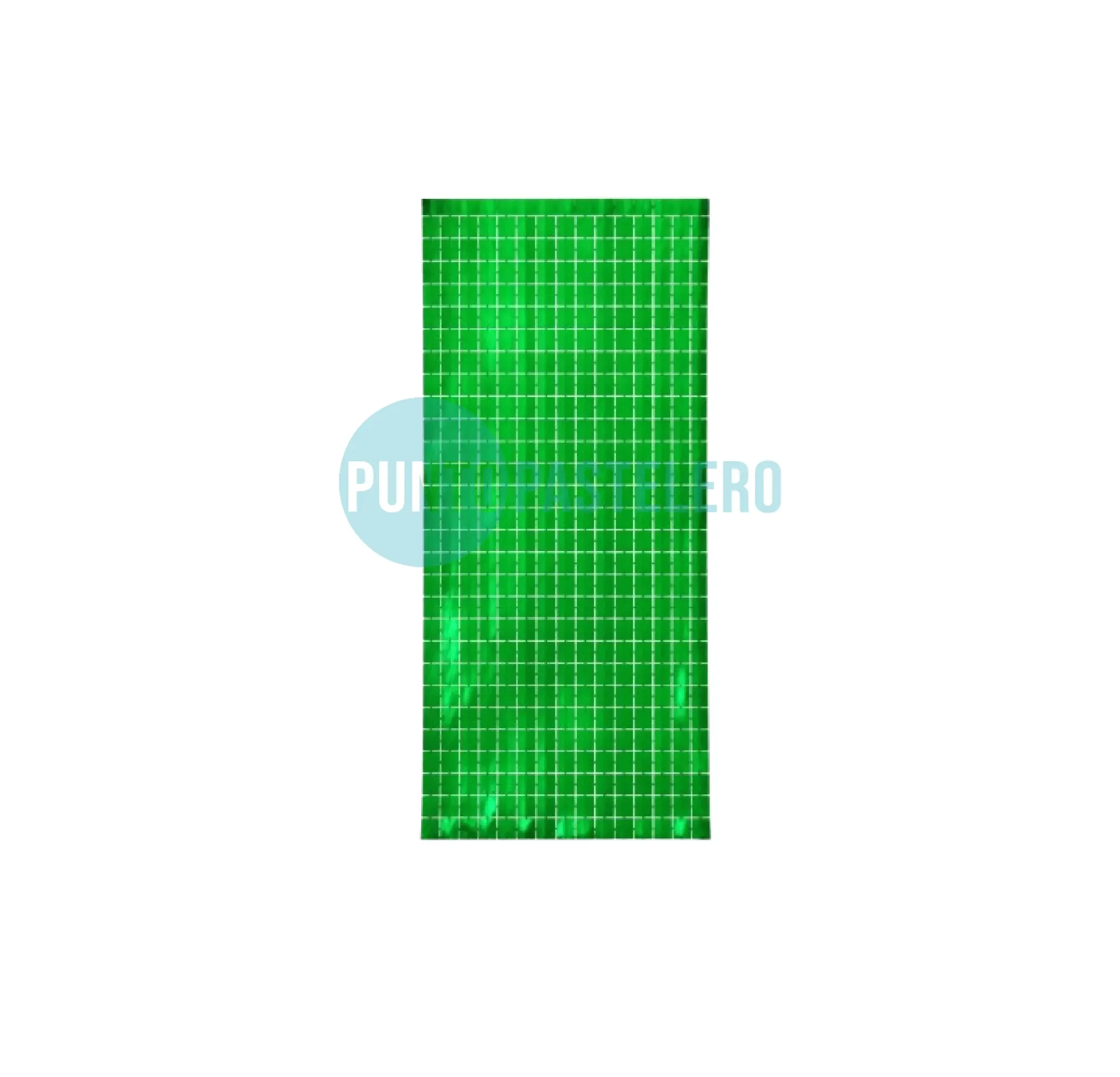 [682019022667] CORTINA METALIZADA BRICK WALL CHICO VERDE (1 X 2 MT.)
