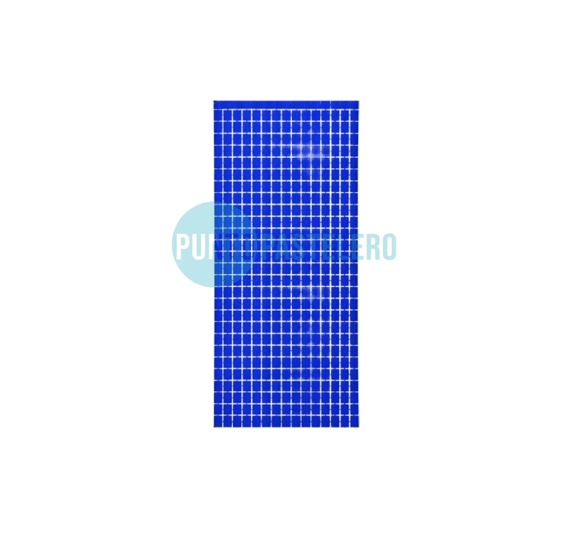 CORTINA METALIZADA BRICK WALL CHICO AZUL (1 X 2 MT.)