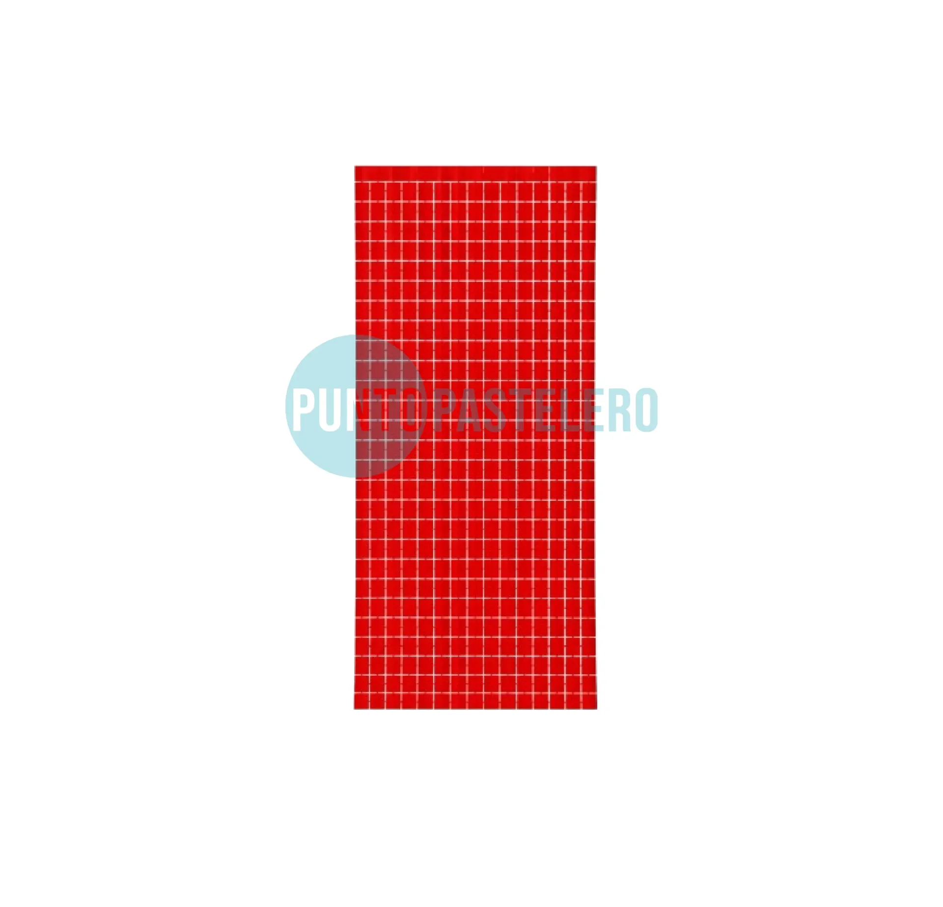 CORTINA METALIZADA BRICK WALL CHICO ROJO (1 X 2 MT.)