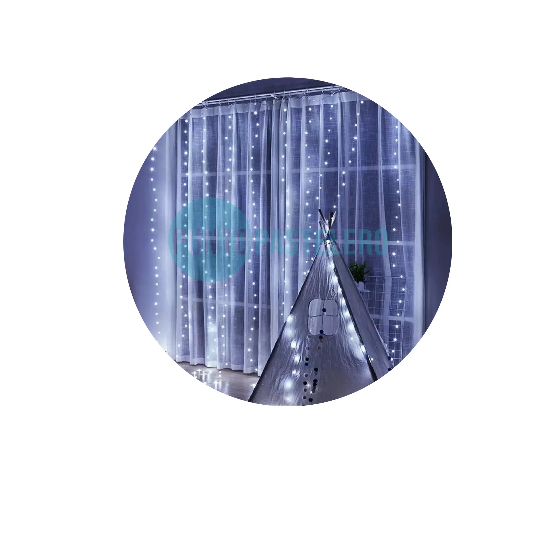 [0035145] CORTINA LUCES HILO LED 300 LUCES (3 X 3 MT) (USB) (FRIA) (CON CONTROL REMOTO)