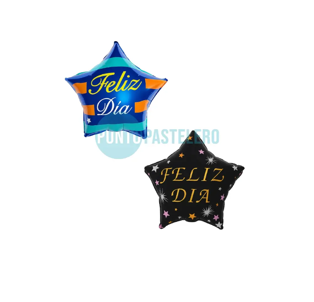 GLOBO ESTRELLA METALIZADO 25 CM (10") (FELIZ DIA) [CAJON 6]