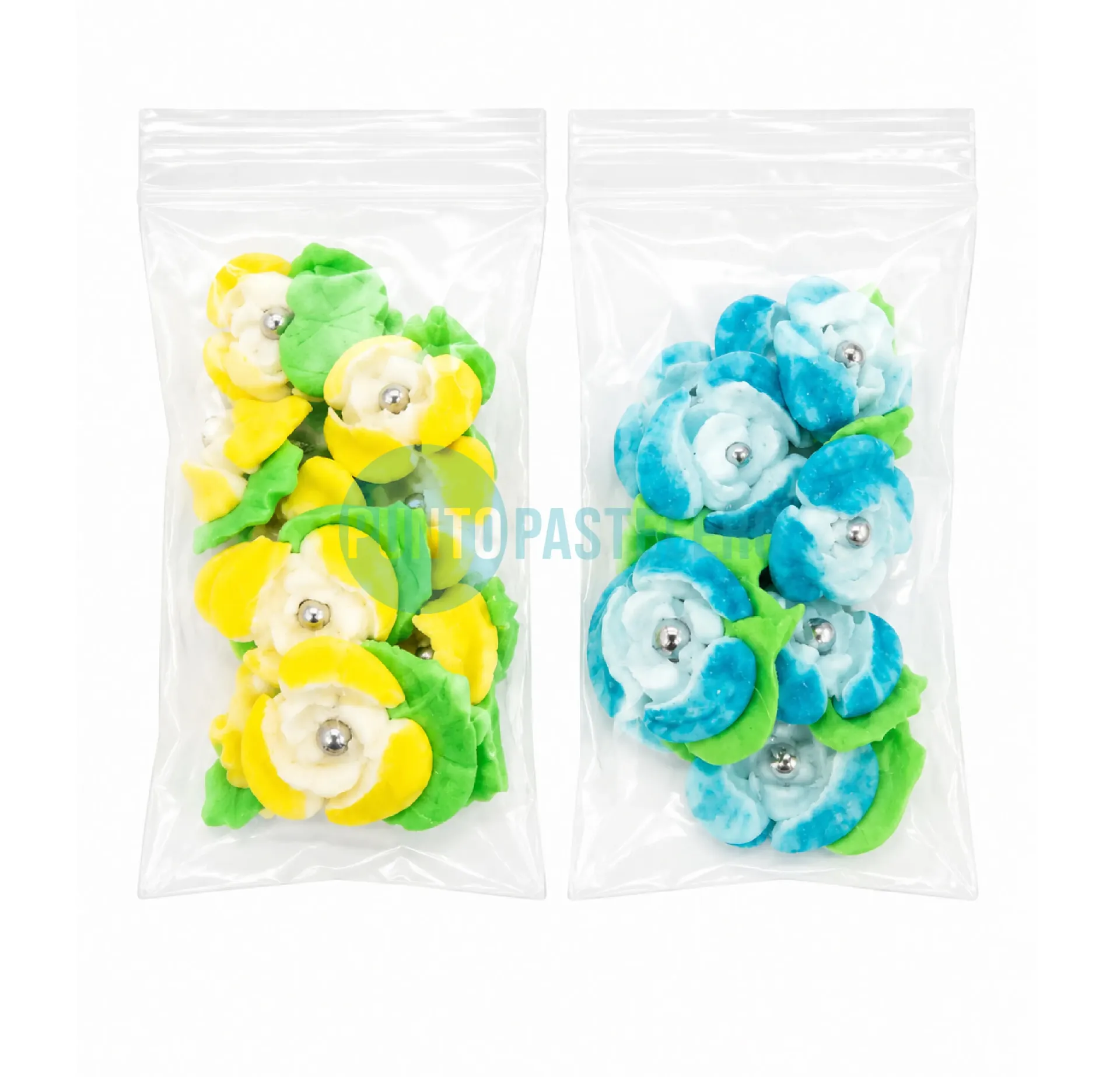 [6729043694] FLOR DE AZUCAR CON PERLA 3 PETALOS (X 10 U.)