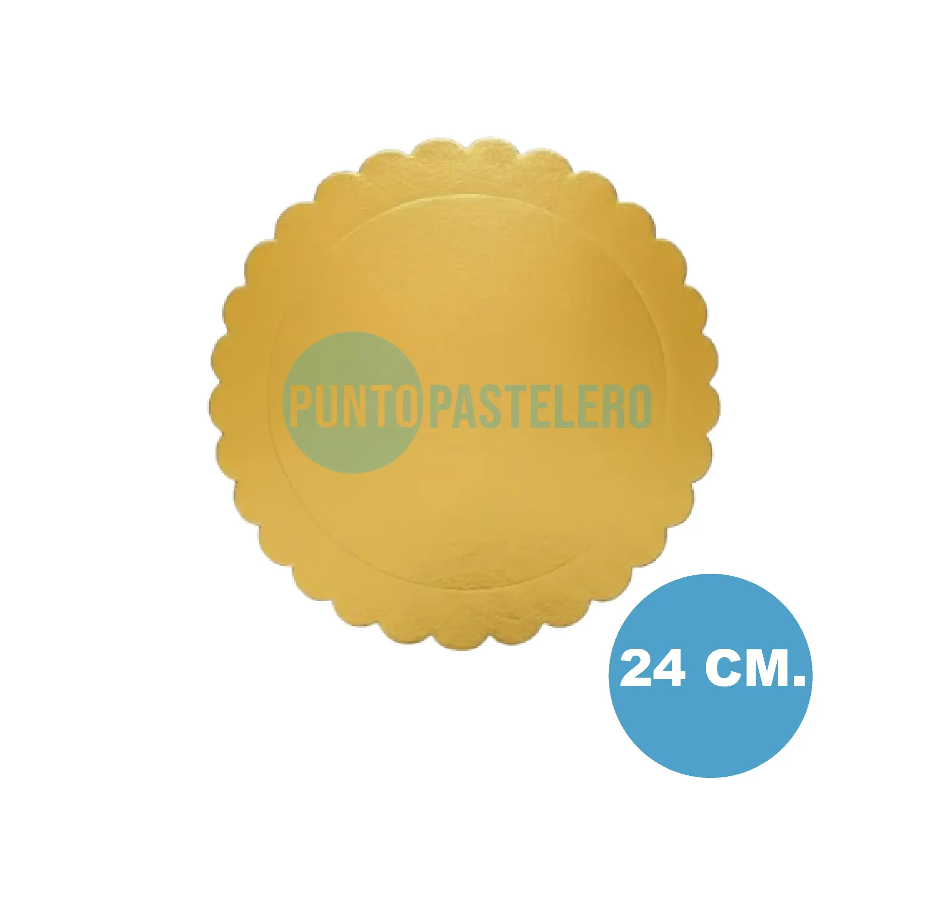 BLONDA REDONDA DORADA 24 CM (X U.)