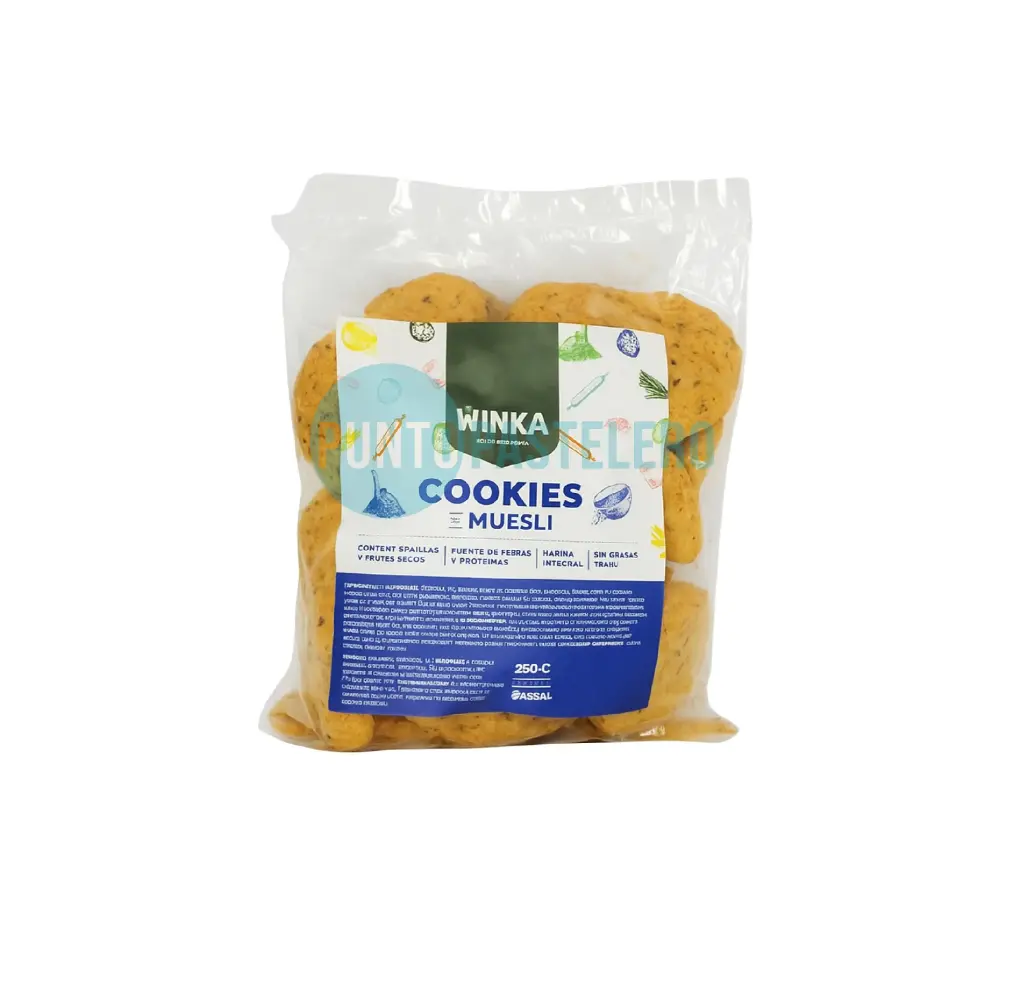 COOKIES INTEGRALES DE MUESLY WINKA (X 200 GR.)