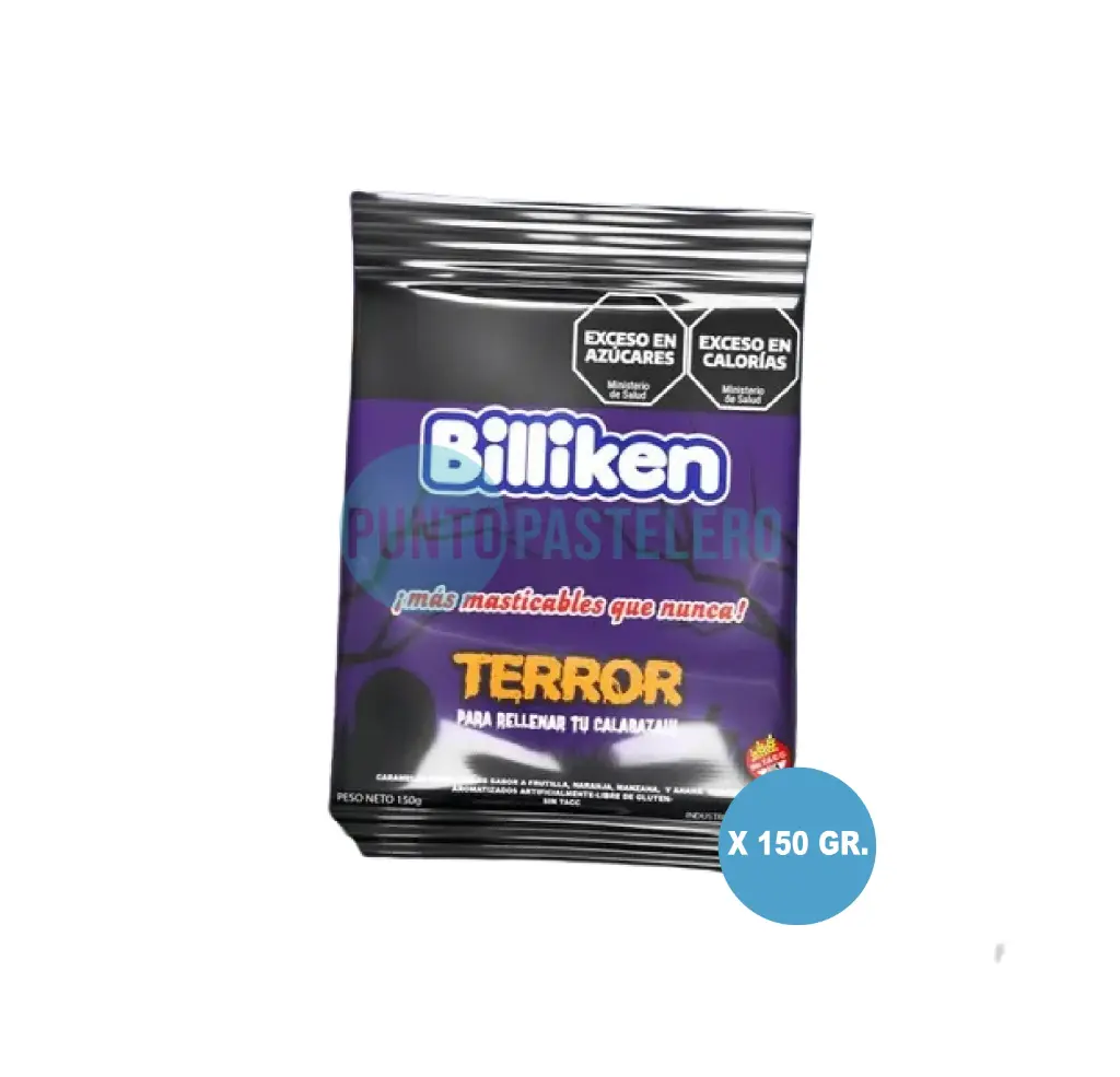 [7798186034645] CARAMELO MASTICABLE BILLIKEN TERROR (X 150 GR.)