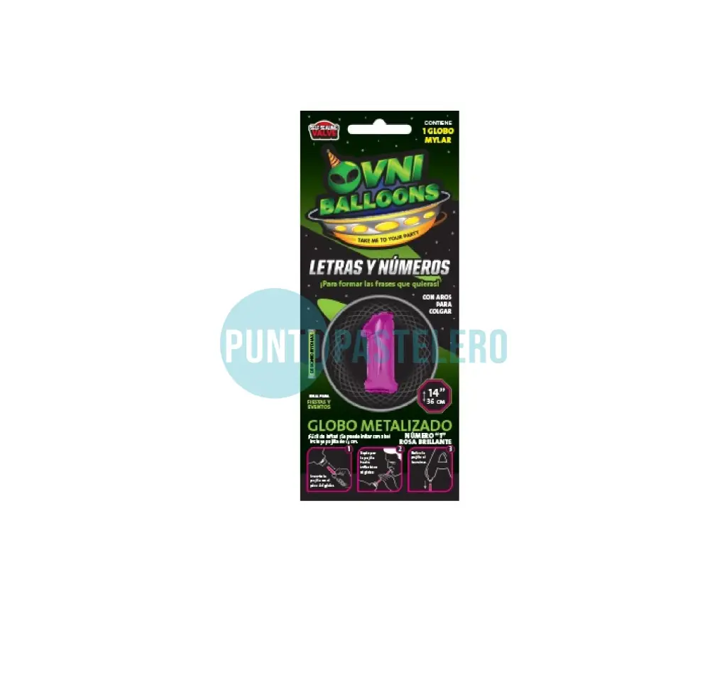 GLOBO NUMERO 1 - 40 CM - FUCSIA (OVNI BALLOONS)