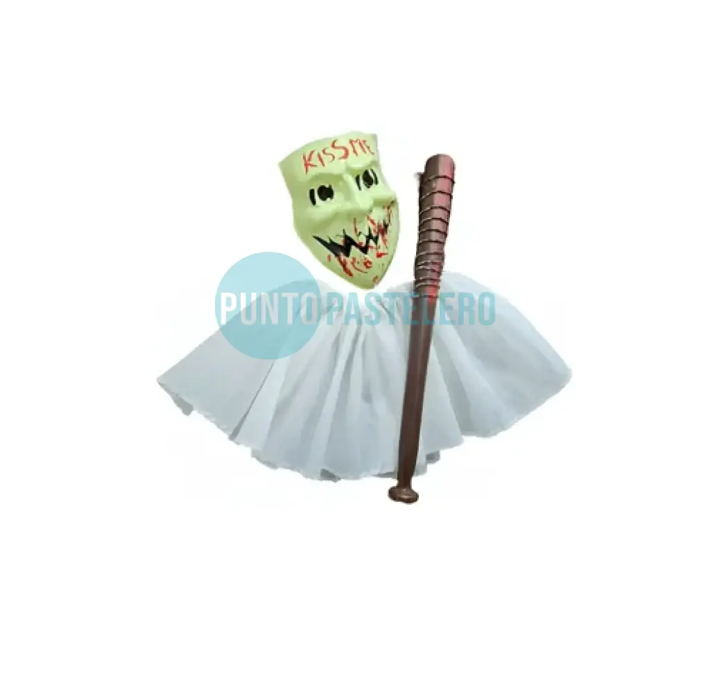SET DISFRAZ LA PURGA (CARETA - POLLERA - BATE)