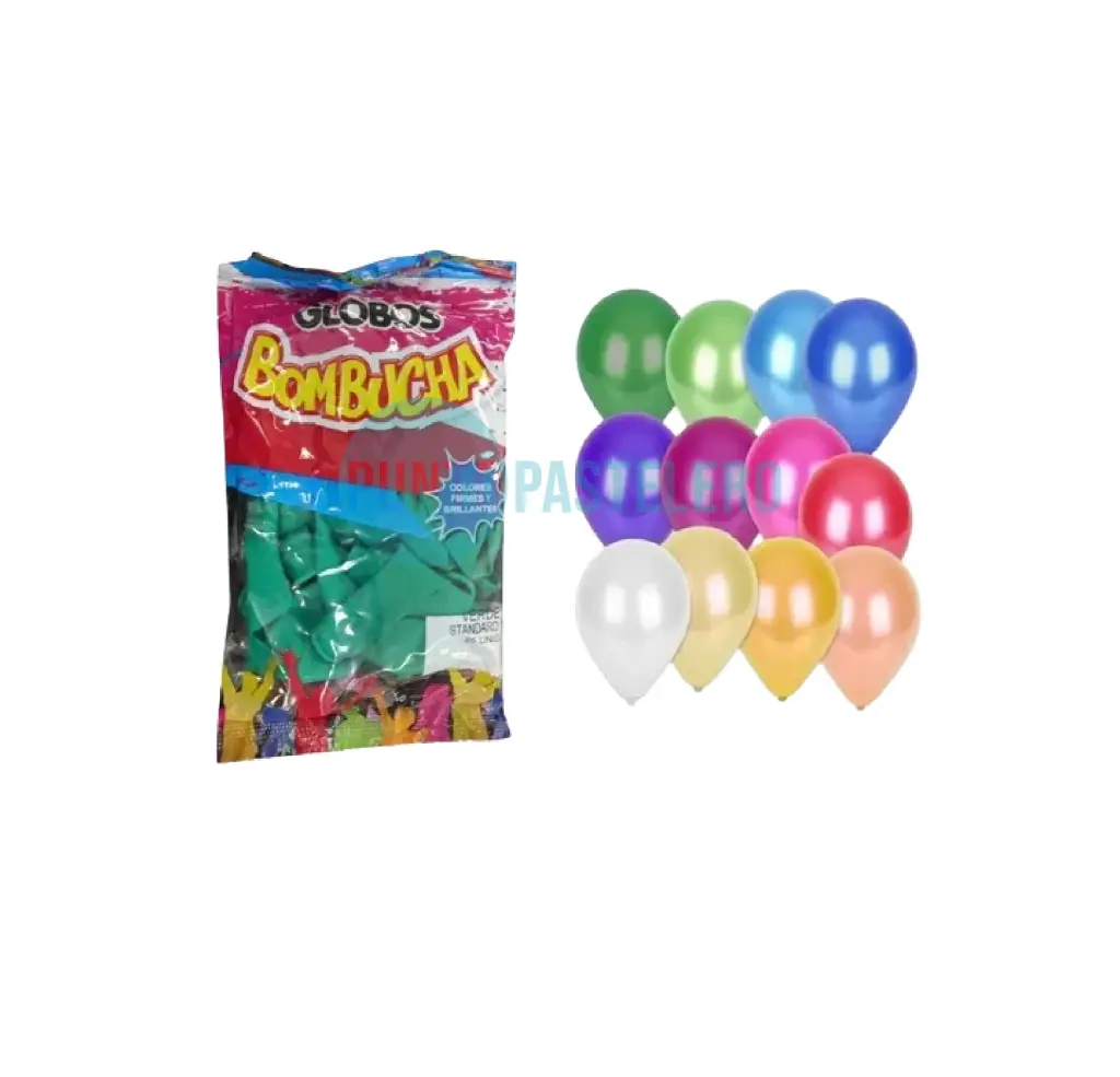 GLOBO BOMBUCHA ESTANDAR MULTICOLOR PASTEL 12" (X 25 U.)