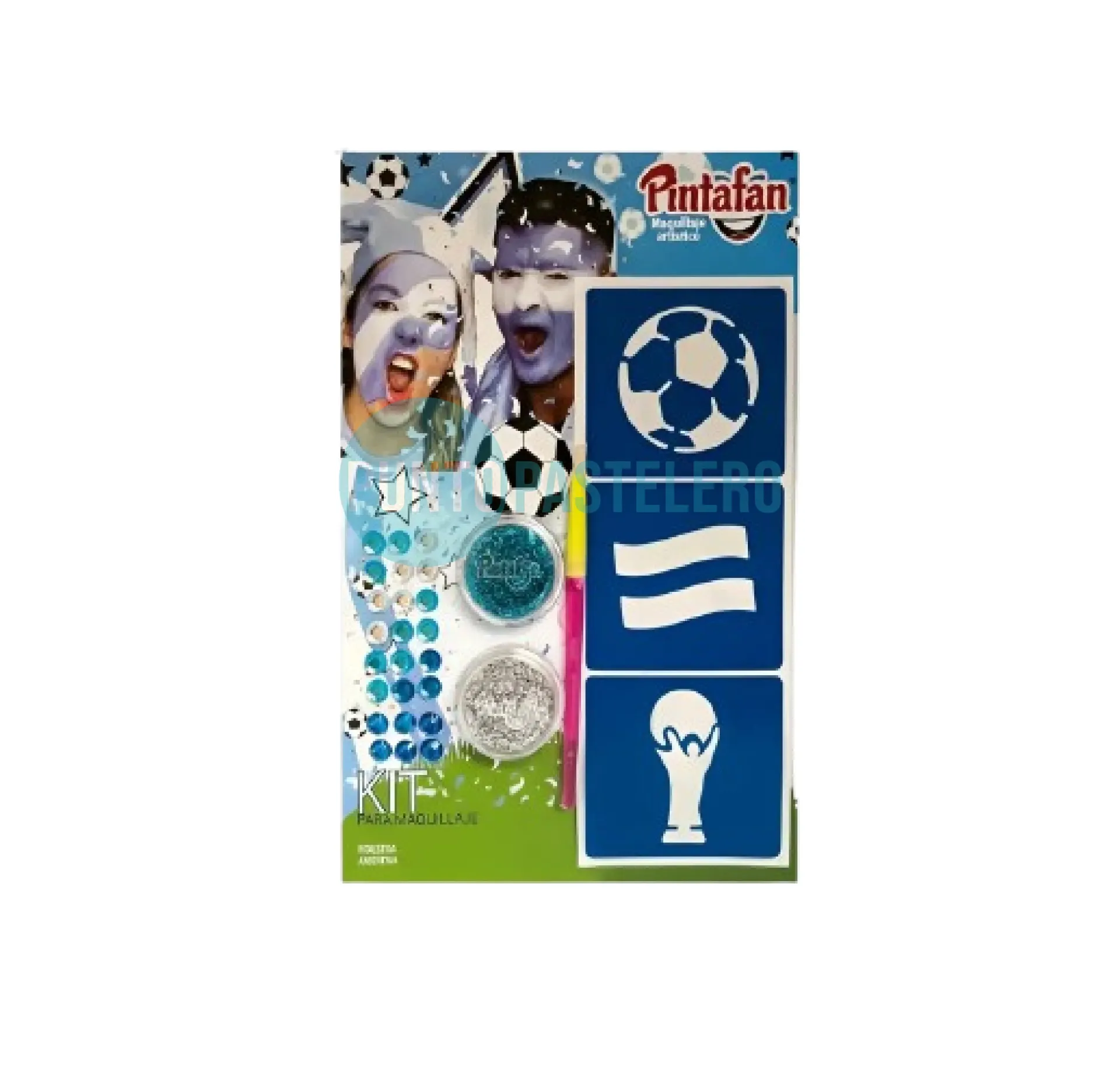 KIT MAQUILLAJE ARTISTICO ARGENTINA CON STRASS (X 4 U.)