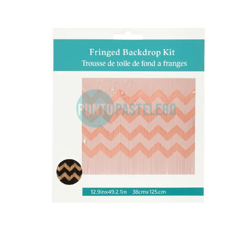 CORTINA DECORATIVA COMBINADA ROSA (5 PZ)