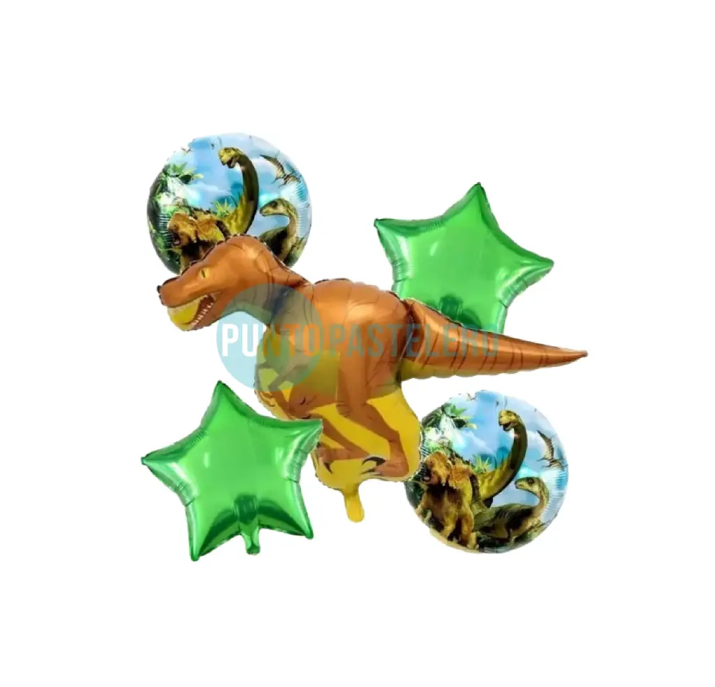 SET DE GLOBOS DINOSAURIOS (5 PZ)