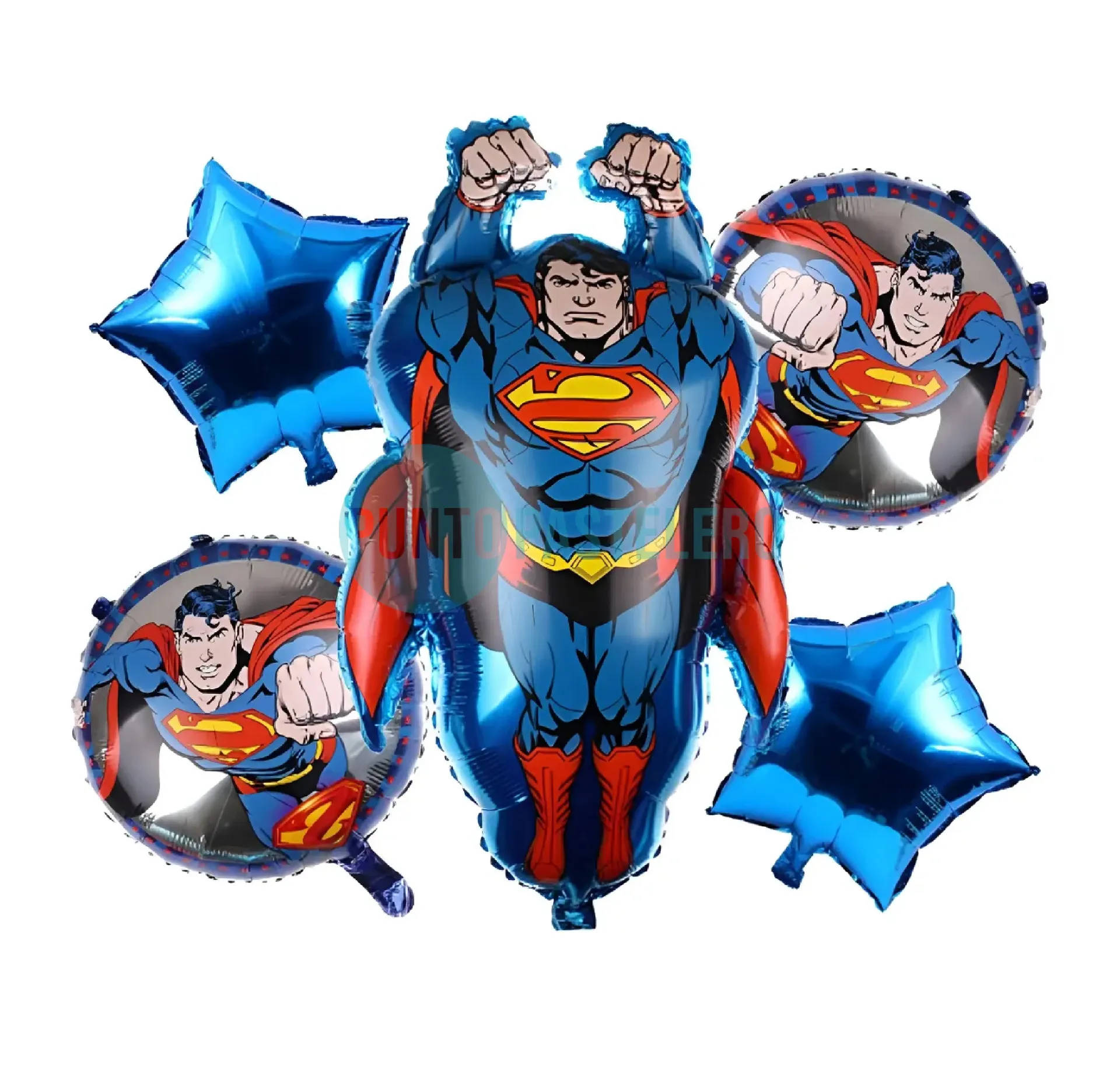 [6920241212090] SET DE GLOBOS SUPERMAN (5 PZ)
