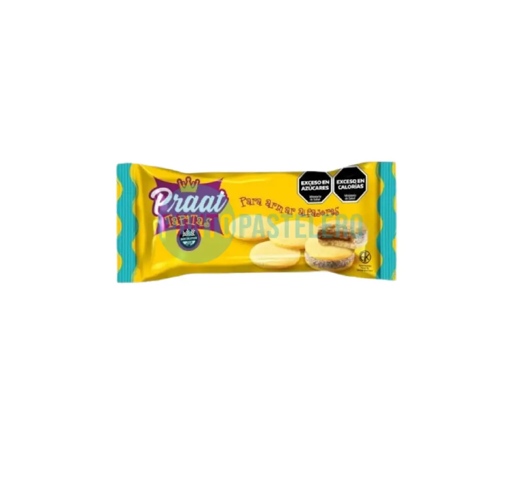 TAPITAS DE VAINILLA PARA ALFAJORES PRAAT (X 90 GR.) (SIN TACC)