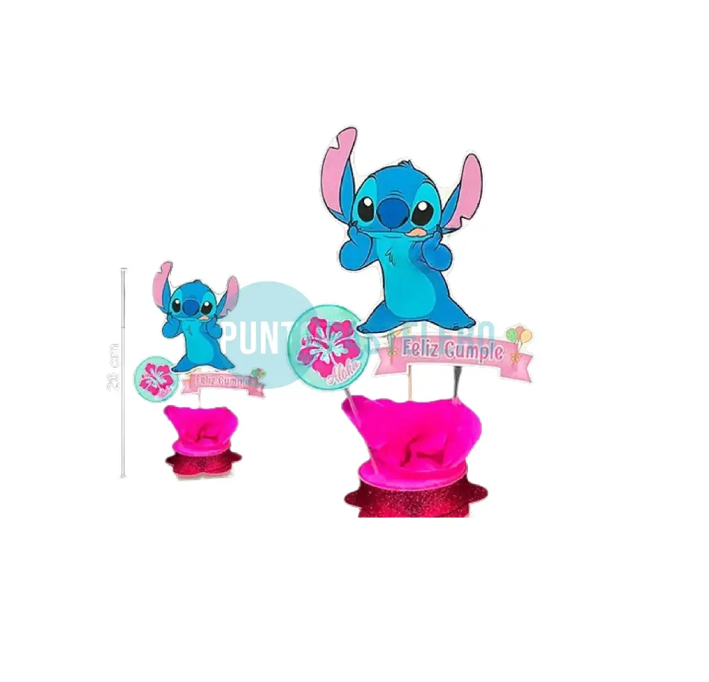 ADORNO BASE BRILLO Y PAPEL CREPE STITCH