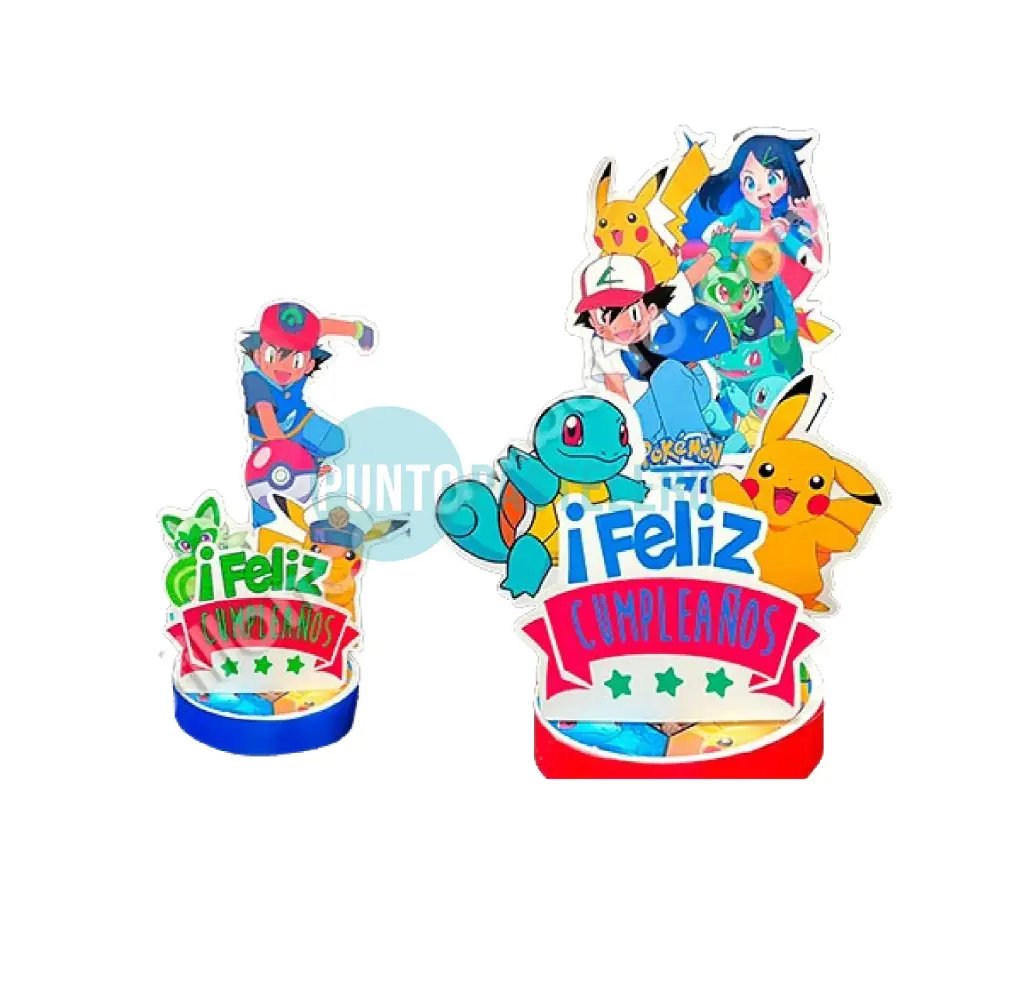 ADORNO BASE FELIZ CUMPLEAÑOS POKEMON