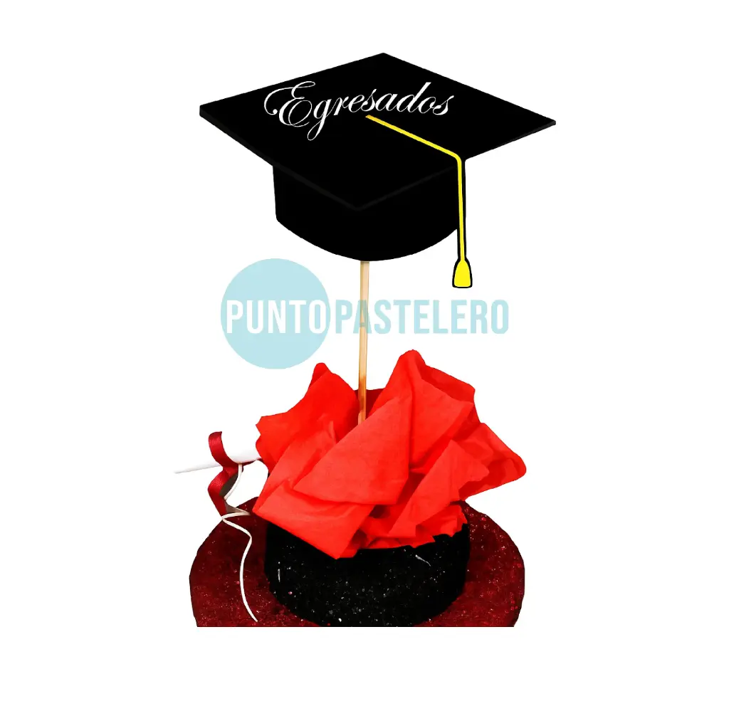 ADORNO BASE Y BRILLO "GORRO DE EGRESADOS"