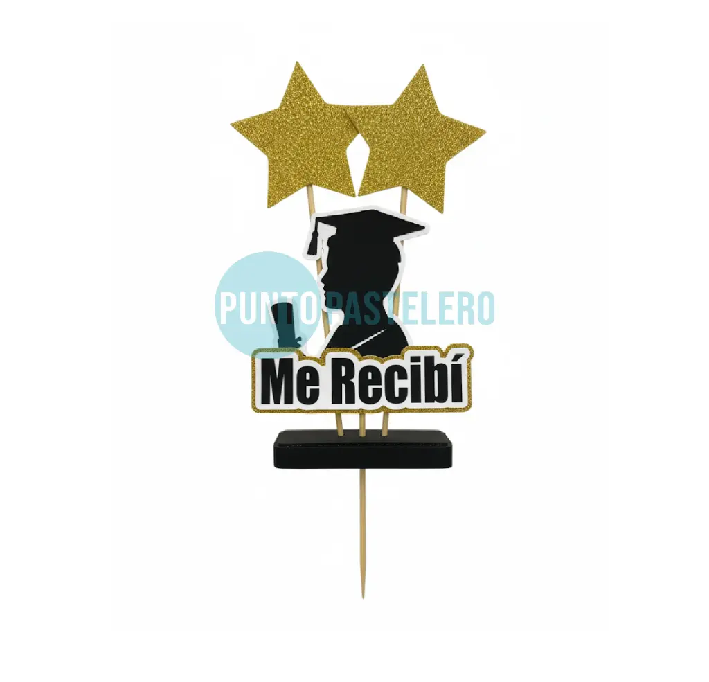 ADORNO BASE Y BRILLO "ME RECIBI" (HOMBRE)