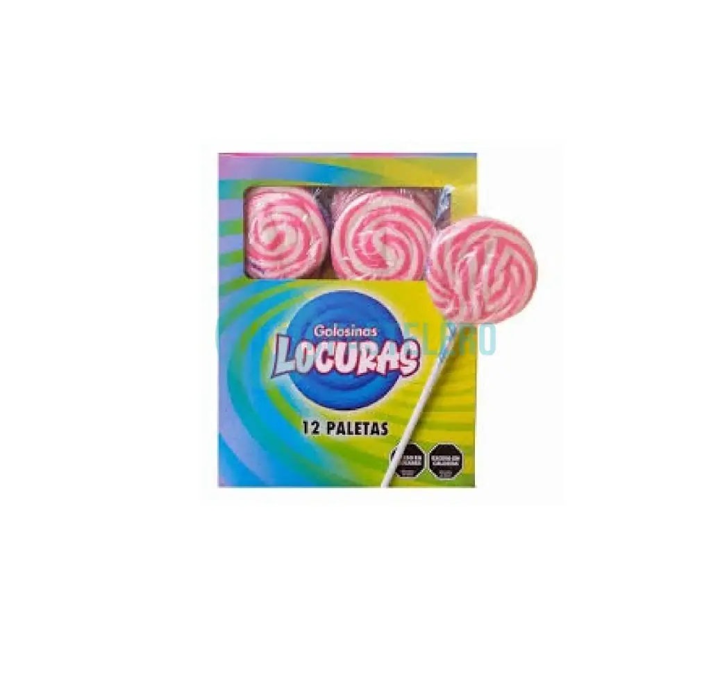 [000000044834] CHUPALETA ROSA LOCURAS (X 12 U)