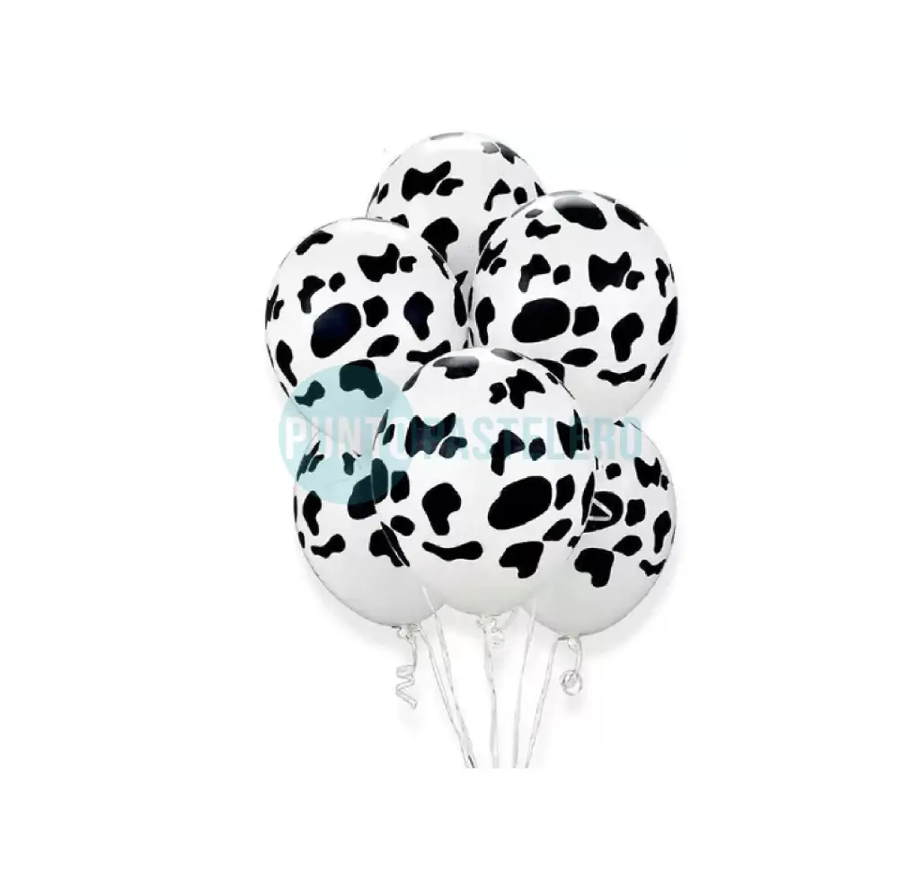 GLOBO IMPRESO MANCHAS VACA LATEX (X U.)