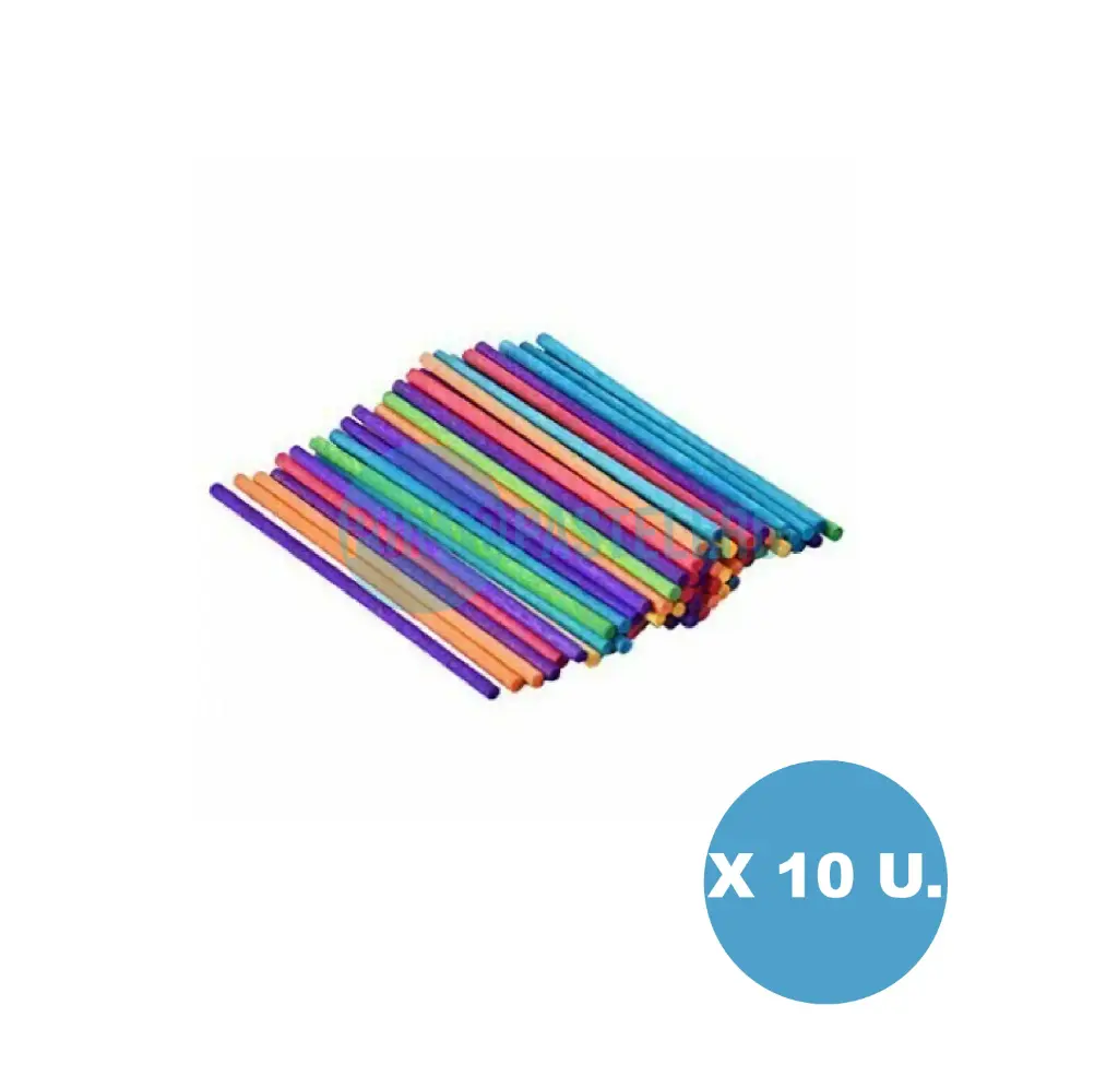 PALITOS PARA CAKEPOP 15 CM MULTICOLOR (X 10 U.)