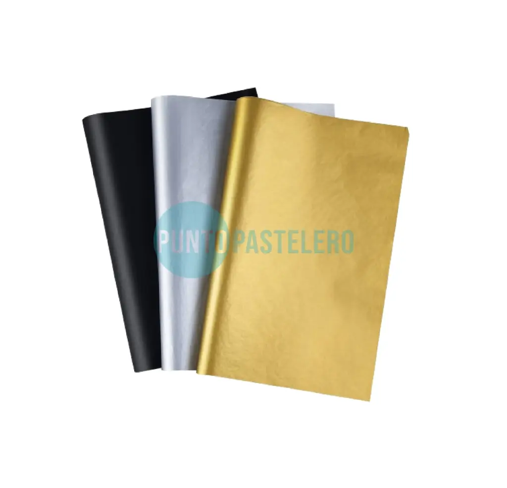 PAPEL DE SEDA METALIZADO (DORADO-PLATA) (X HOJA)