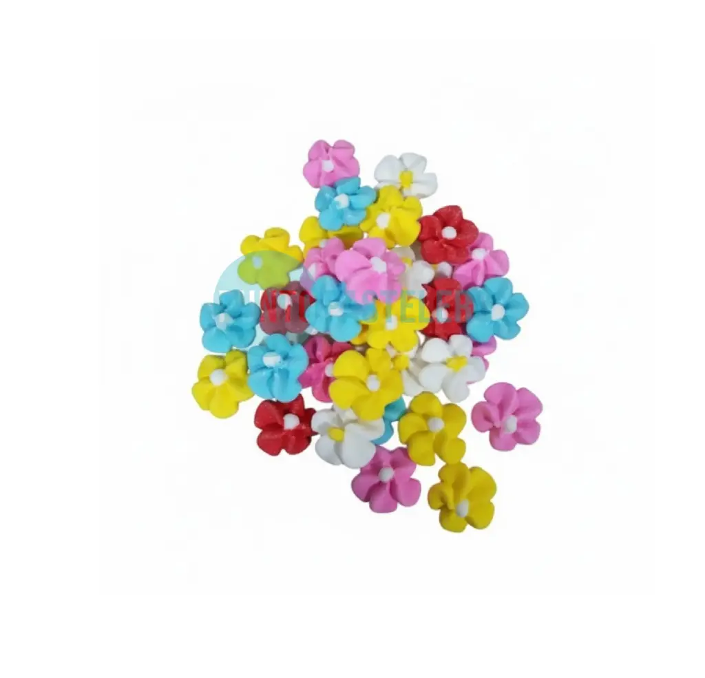 FLOR DE AZUCAR DURAZNO MEDIANA (X 10 U.)