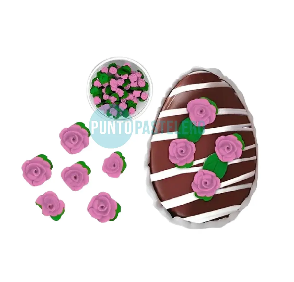 FLOR DE AZUCAR ROSITAS (X PAQUETE)