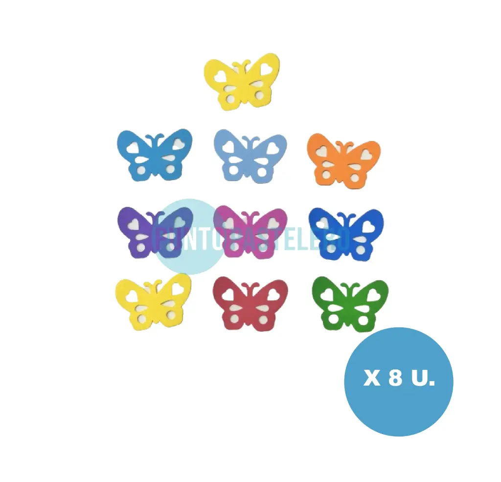 APLIQUE GLASE FLUIDO MARIPOSAS (X 3 U.)