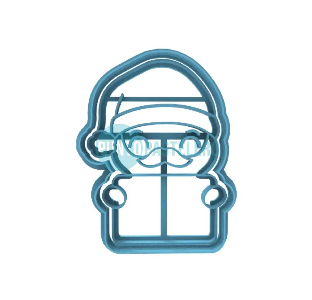 CORTANTE MARCADOR PLASTICO 3D PAPA NOEL CON CARTEL [CAJA 17]