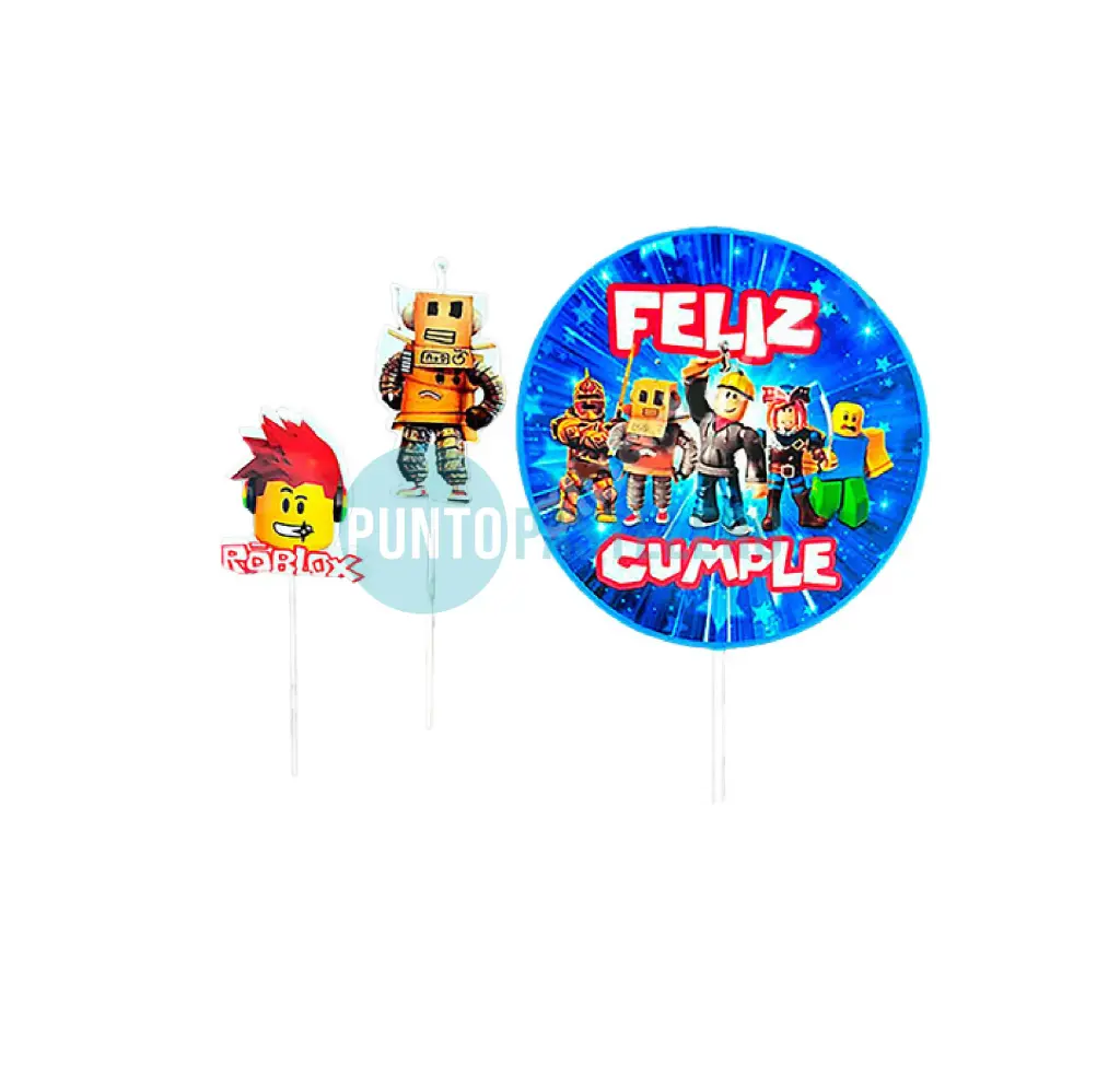 ADORNO PINCHE SET FELIZ CUMPLE ROBLOX