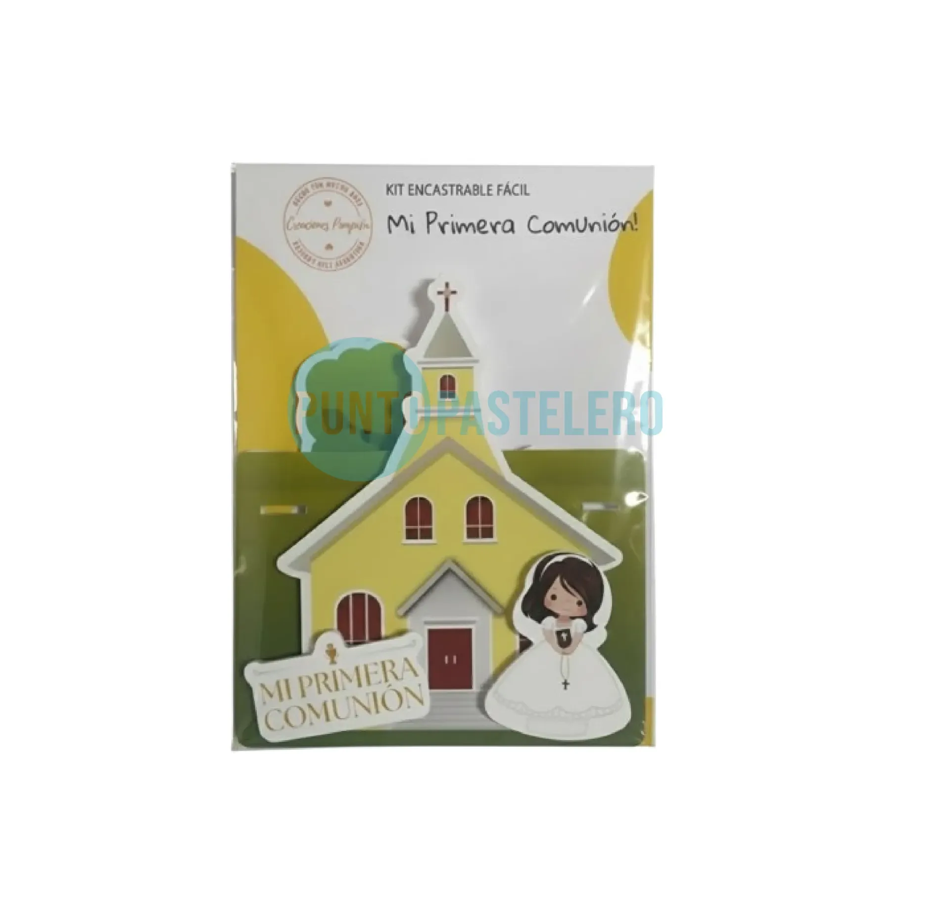 ADORNO ENCASTRE MI COMUNION CAPILLA CON NENA (6 PZ)