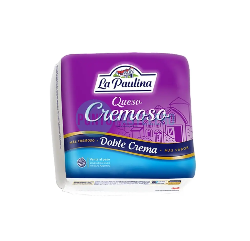 QUESO CREMOSO DOBLE CREMA TROZADO LA PAULINA (X KG.)