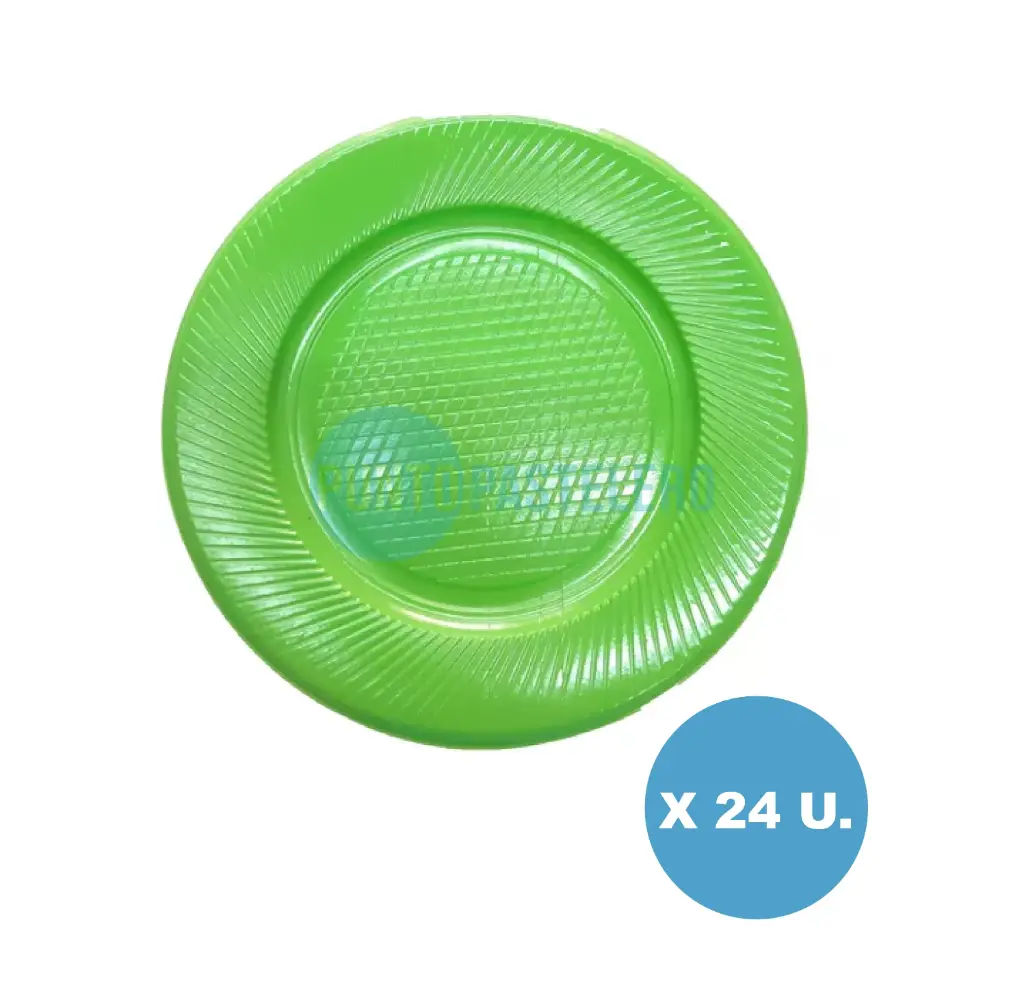 PLATO DESCARTABLE ROSA 17 CM (X 24 U.)