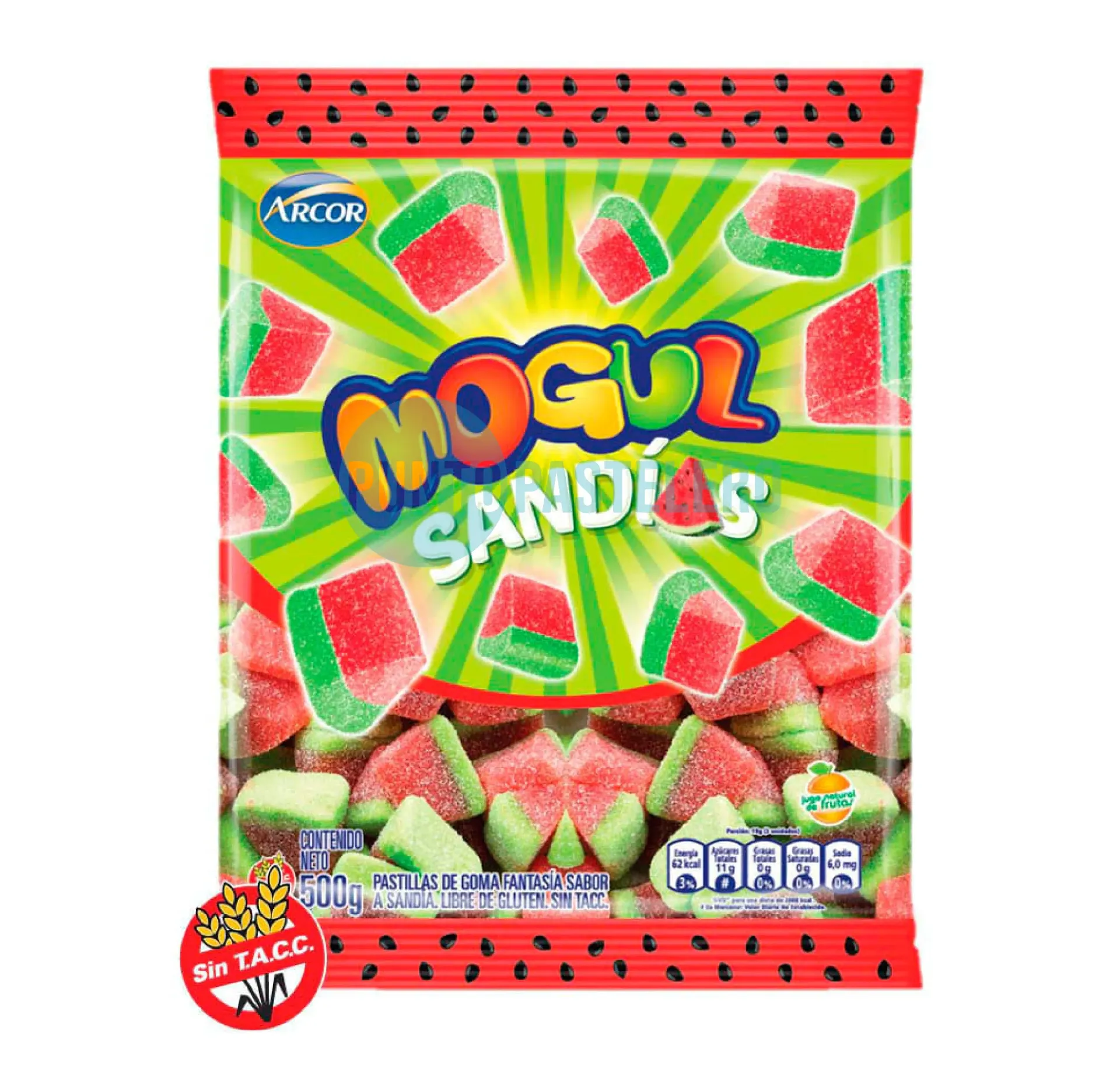 GOMITAS MOGUL SANDIAS ACIDAS (X 500 GR.)