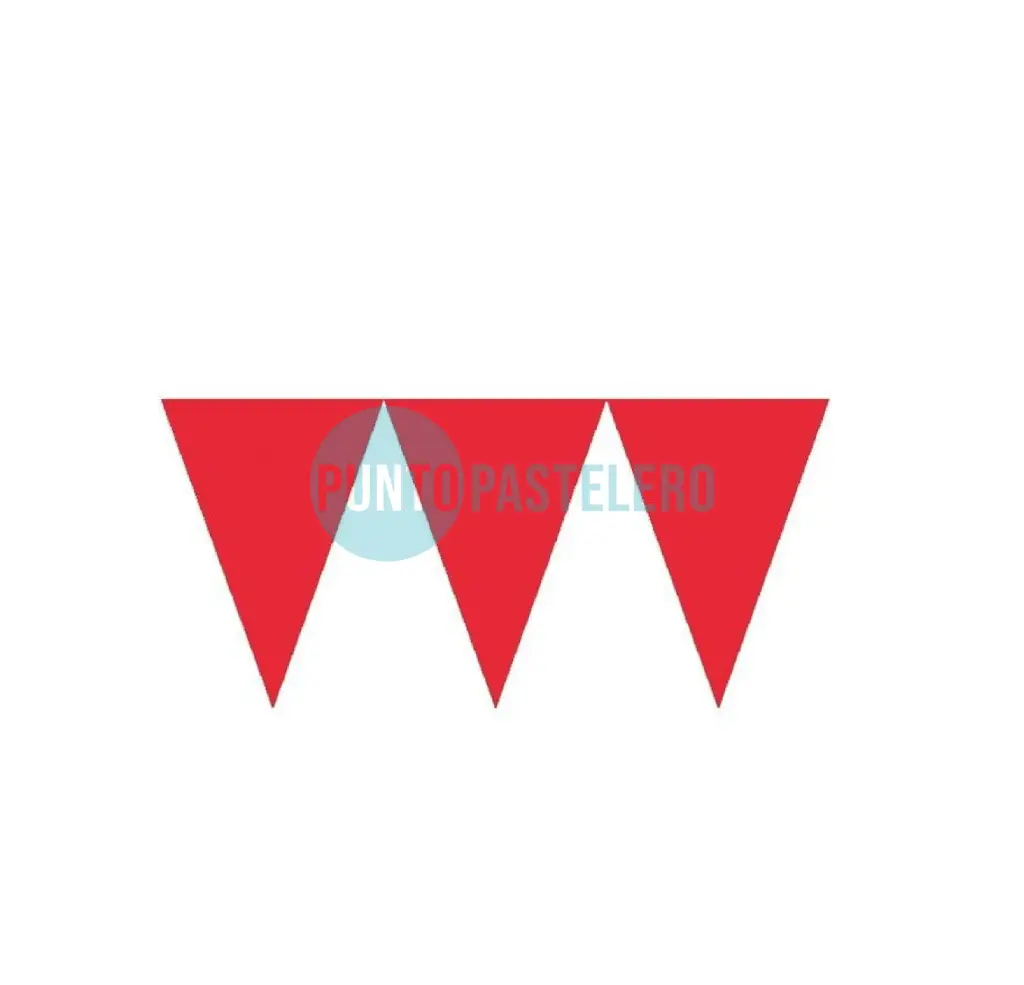 BANDERIN TRIANGULAR ROJO
