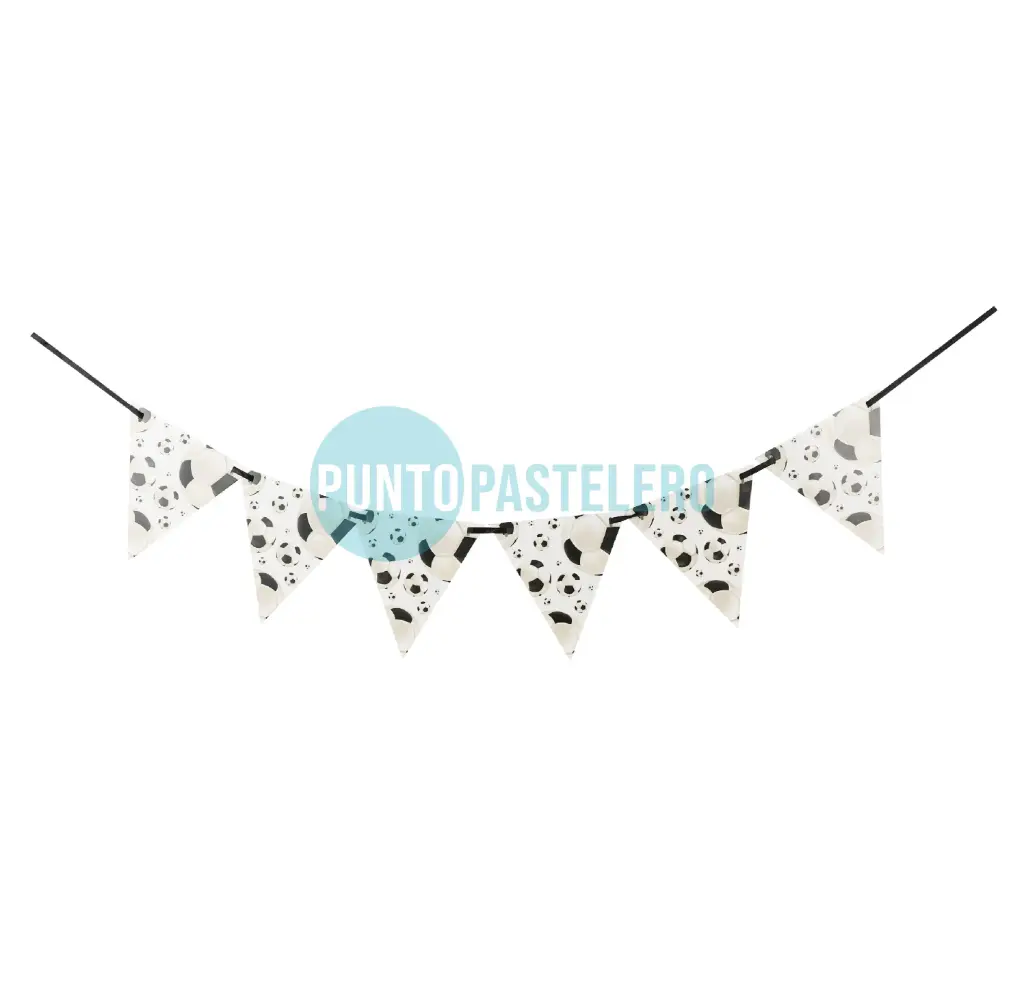 BANDERIN TRIANGULAR PELOTA DE FUTBOL