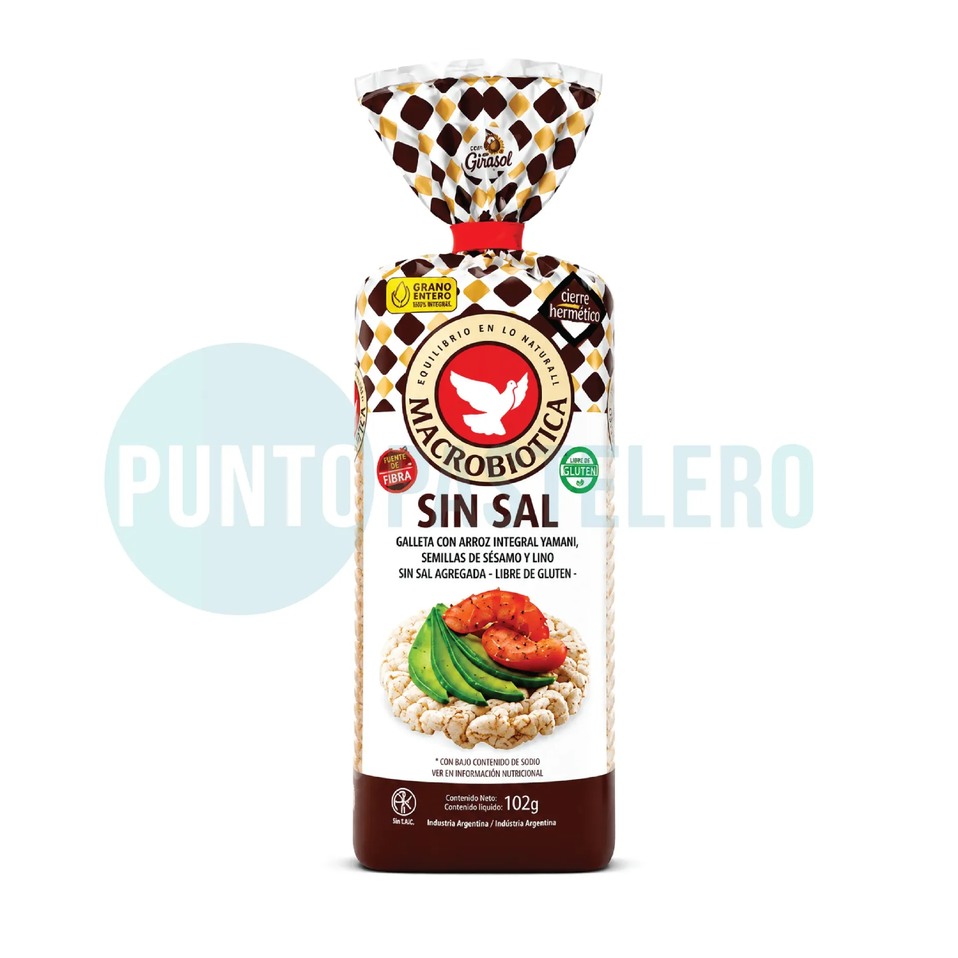 GALLETAS DE ARROZ INTEGRAL SIN SAL MACROBIOTICAS ( X 100 GR.) (SIN TACC)