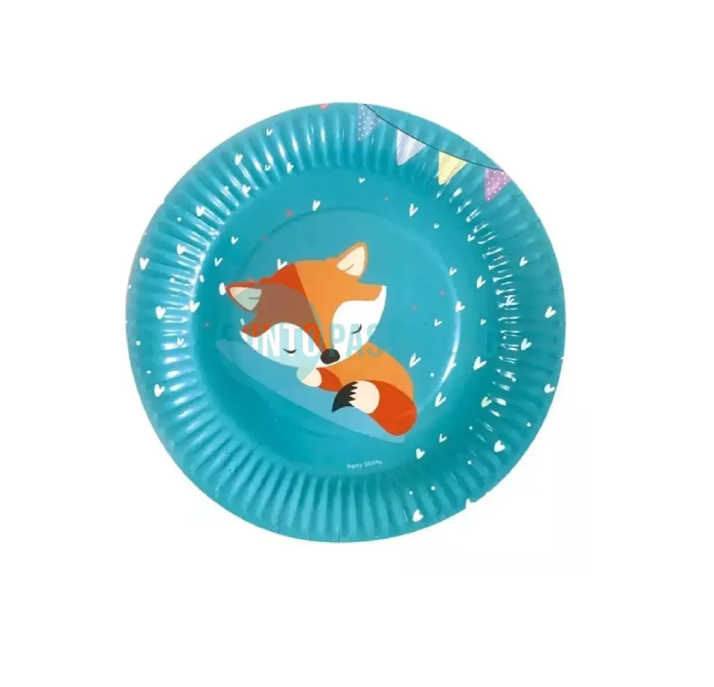 PLATO POLIPAPEL ZORRO ZORRITO (6 U.)