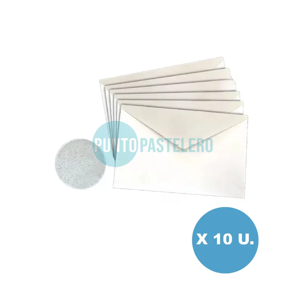 [779387612400] SOBRE BLANCO PERLADO CHICO (7 X 10 CM) (10 U.)