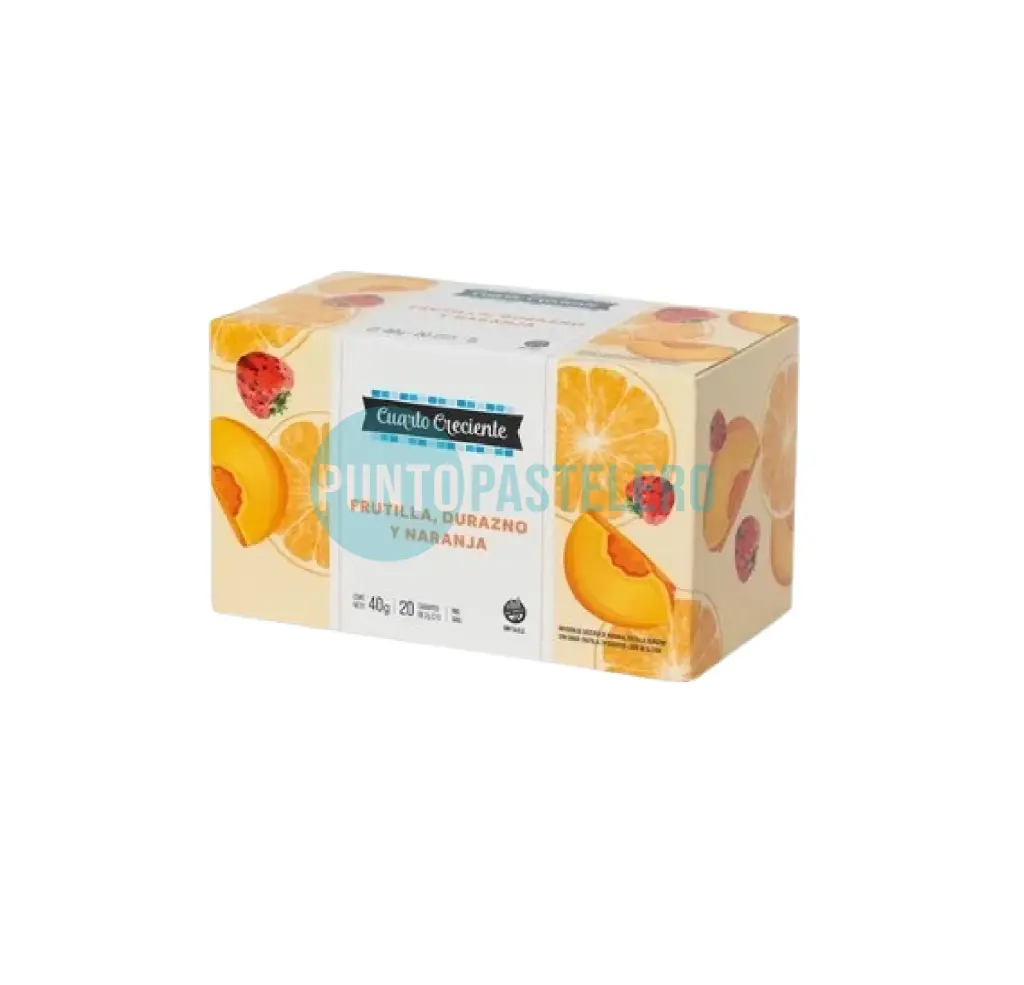 INFUSION CUARTO CRECIENTE FRUTILLA, DURAZNO Y NARANJA (20 SAQUITOS)