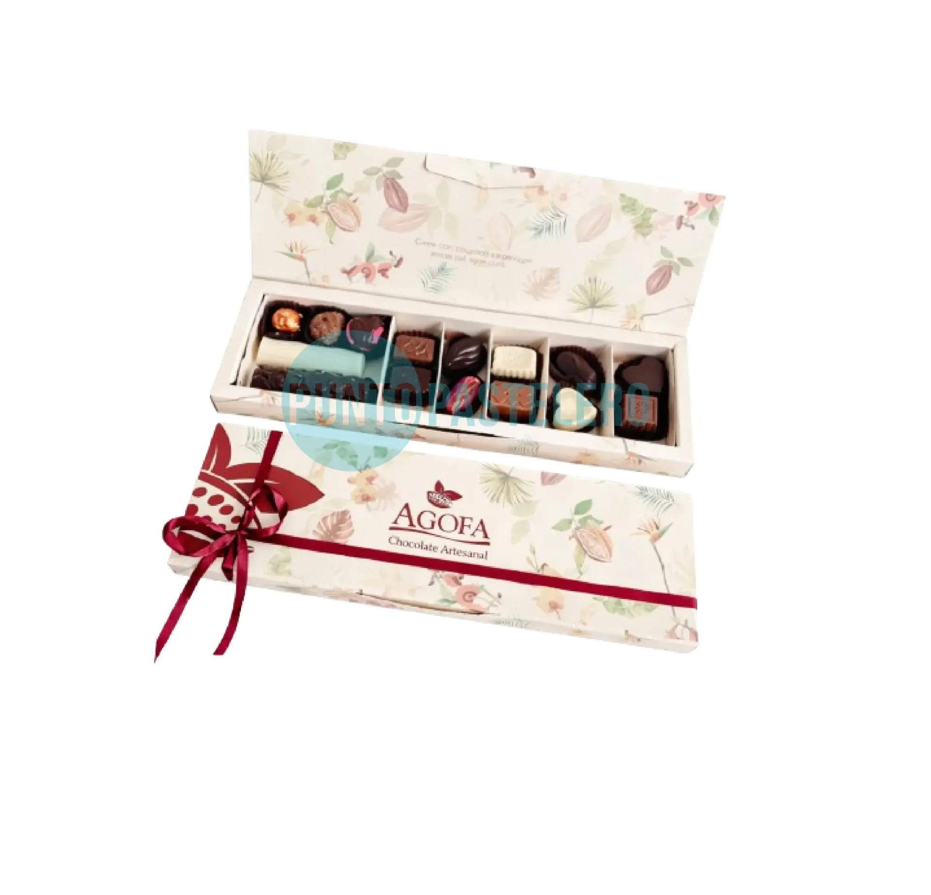ESTUCHE RECTANGULAR MEDIANO CHOCOLATES AGOFA (X 170 GR.)